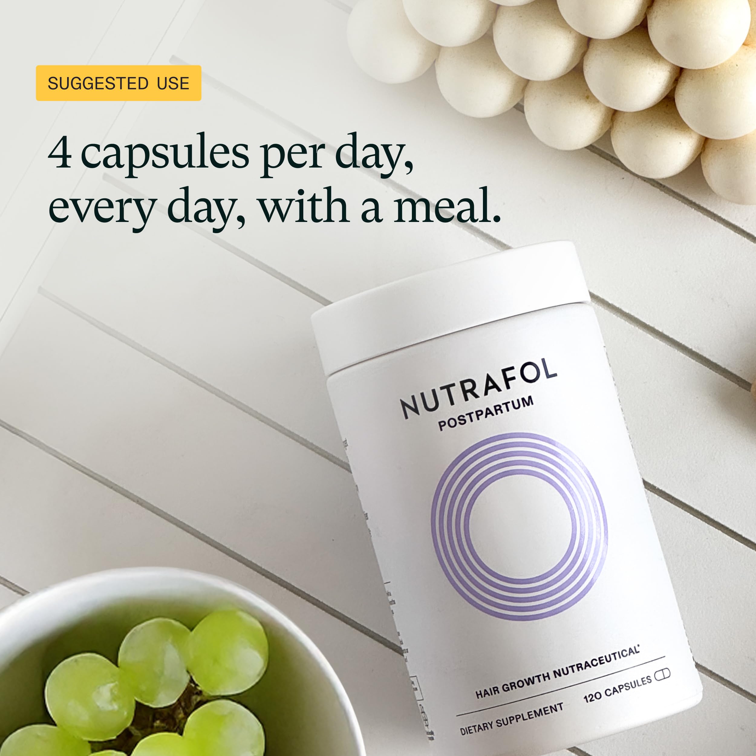 Nutrafol Postpartum Hair Growth Supplements, Clinically Tested for Visibly Thicker Hair and Less Shedding, Breastfeeding-friendly - 1 Month Supply Nutrafol buy supplements canada