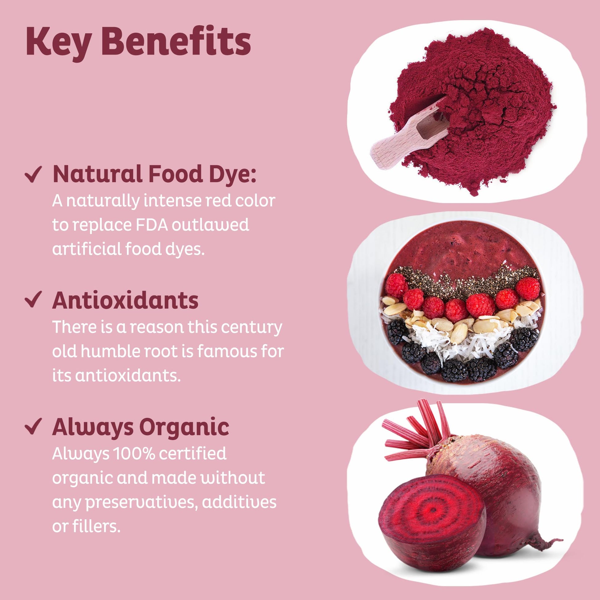 KOS Organic Beet Root Powder, USDA Organic - Natural Nitric Oxide Booster, Superfood Plant Based Beetroot Antioxidant, Supports Active Lifestyle & Healthy Circulation, KOS buy supplements canada