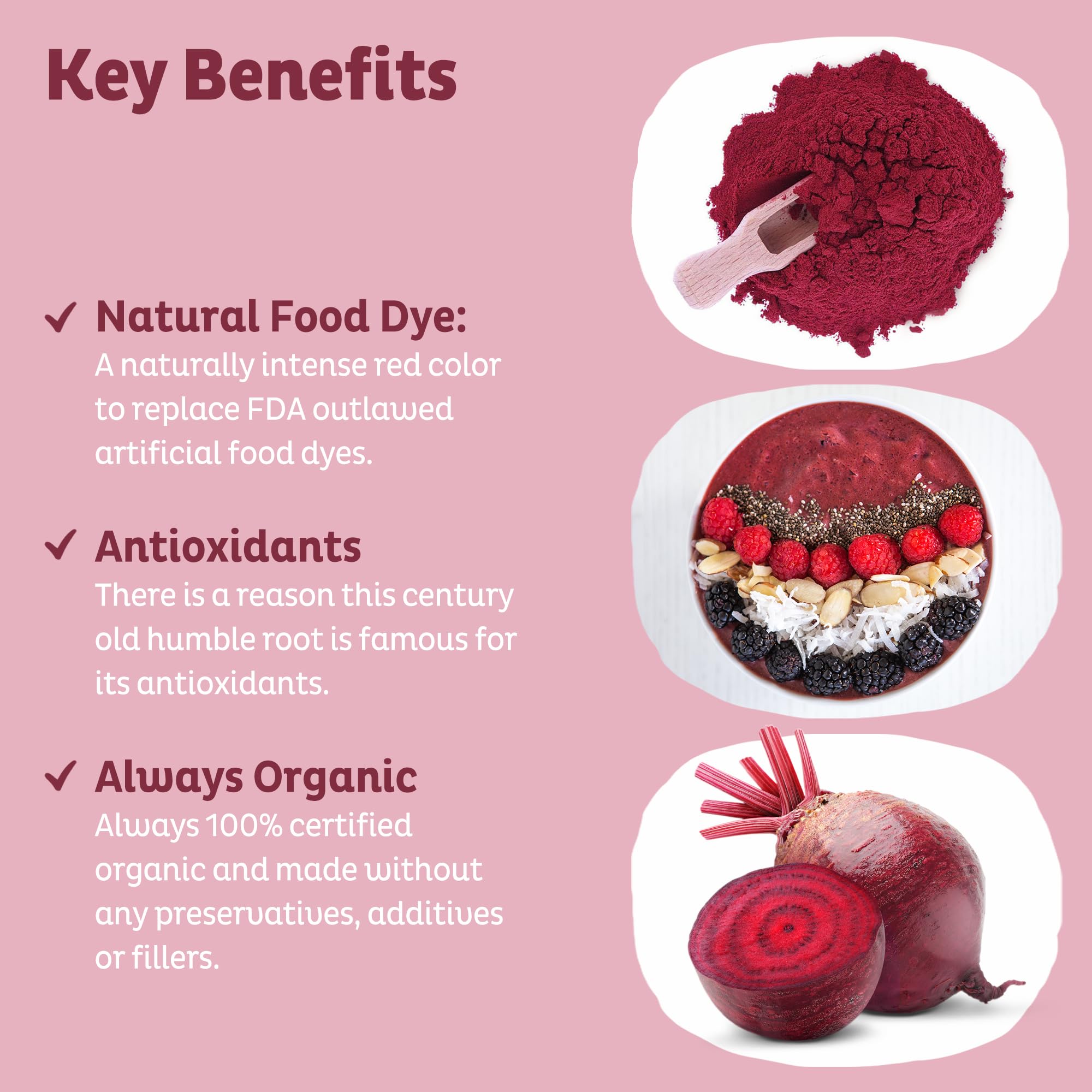 KOS Organic Beet Root Powder, USDA Organic - Natural Nitric Oxide Booster, Superfood Plant Based Beetroot Antioxidant, Supports Active Lifestyle & Healthy Circulation, KOS buy supplements canada