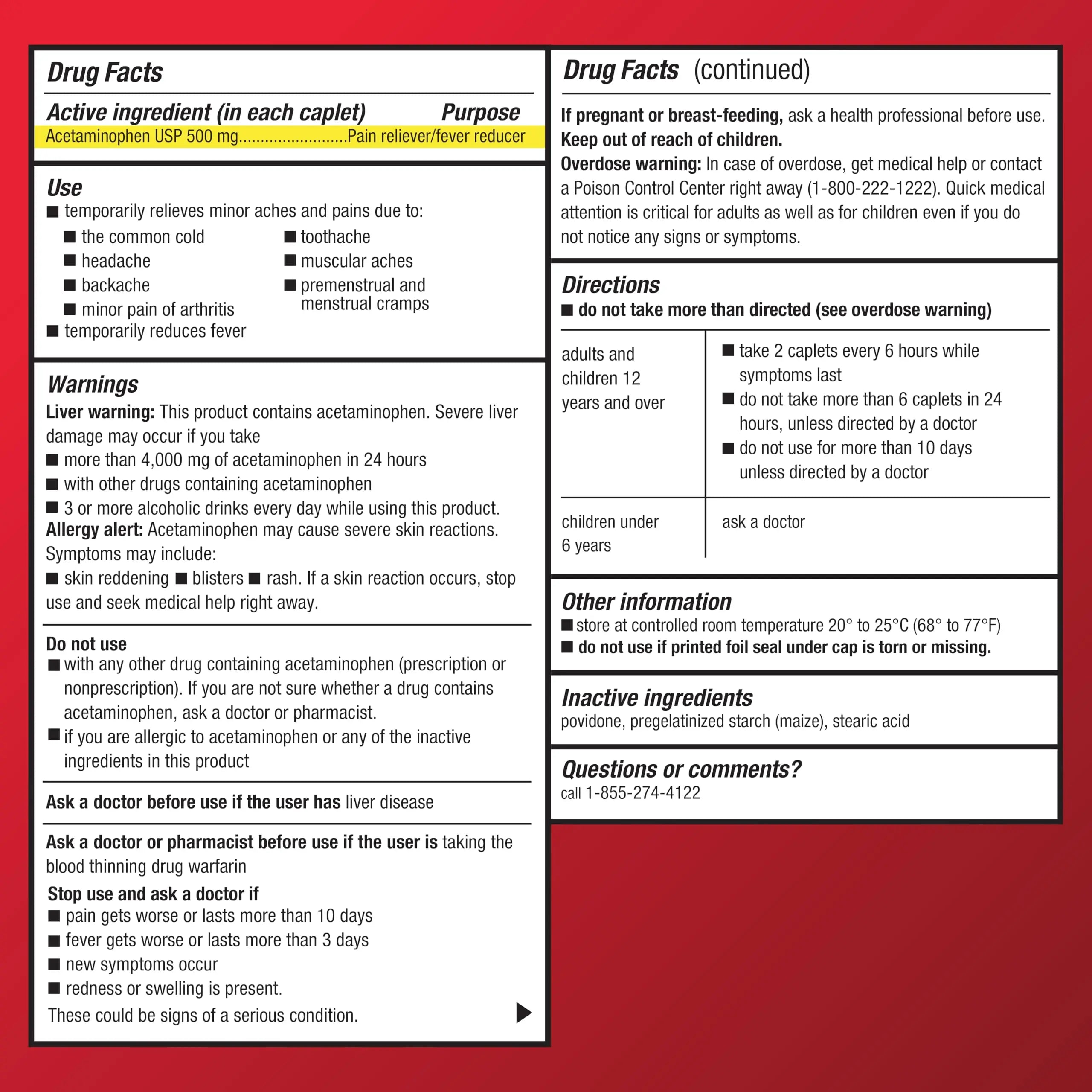 Amazon Basic Care Extra Strength Pain Relief, Acetaminophen Caplets, 500 mg, 200 Count Amazon Basic Care buy supplements canada