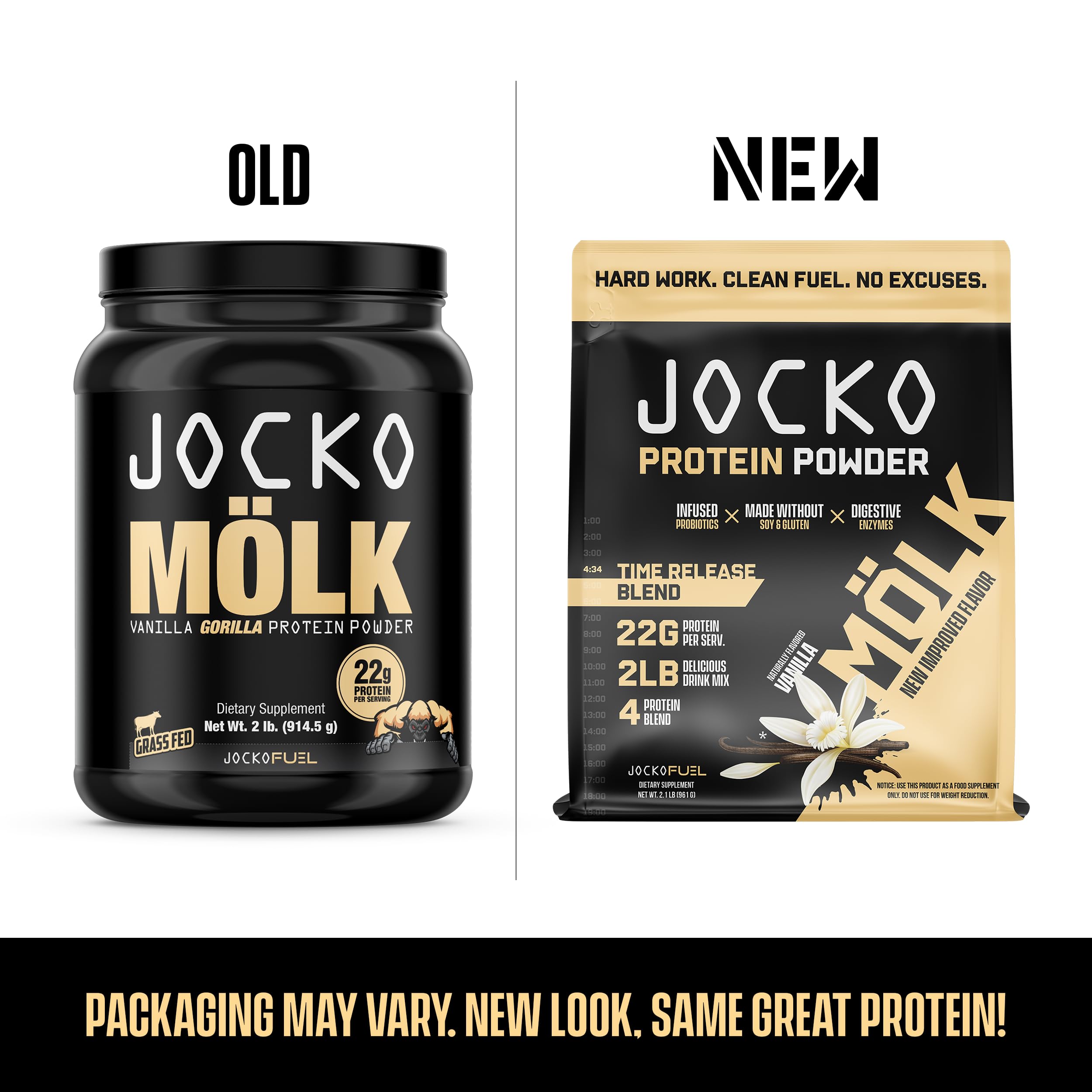 Jocko Mölk Whey Protein Powder (Vanilla) - Keto, Probiotics, Grass Fed, Digestive Enzymes Jocko Fuel buy supplements canada