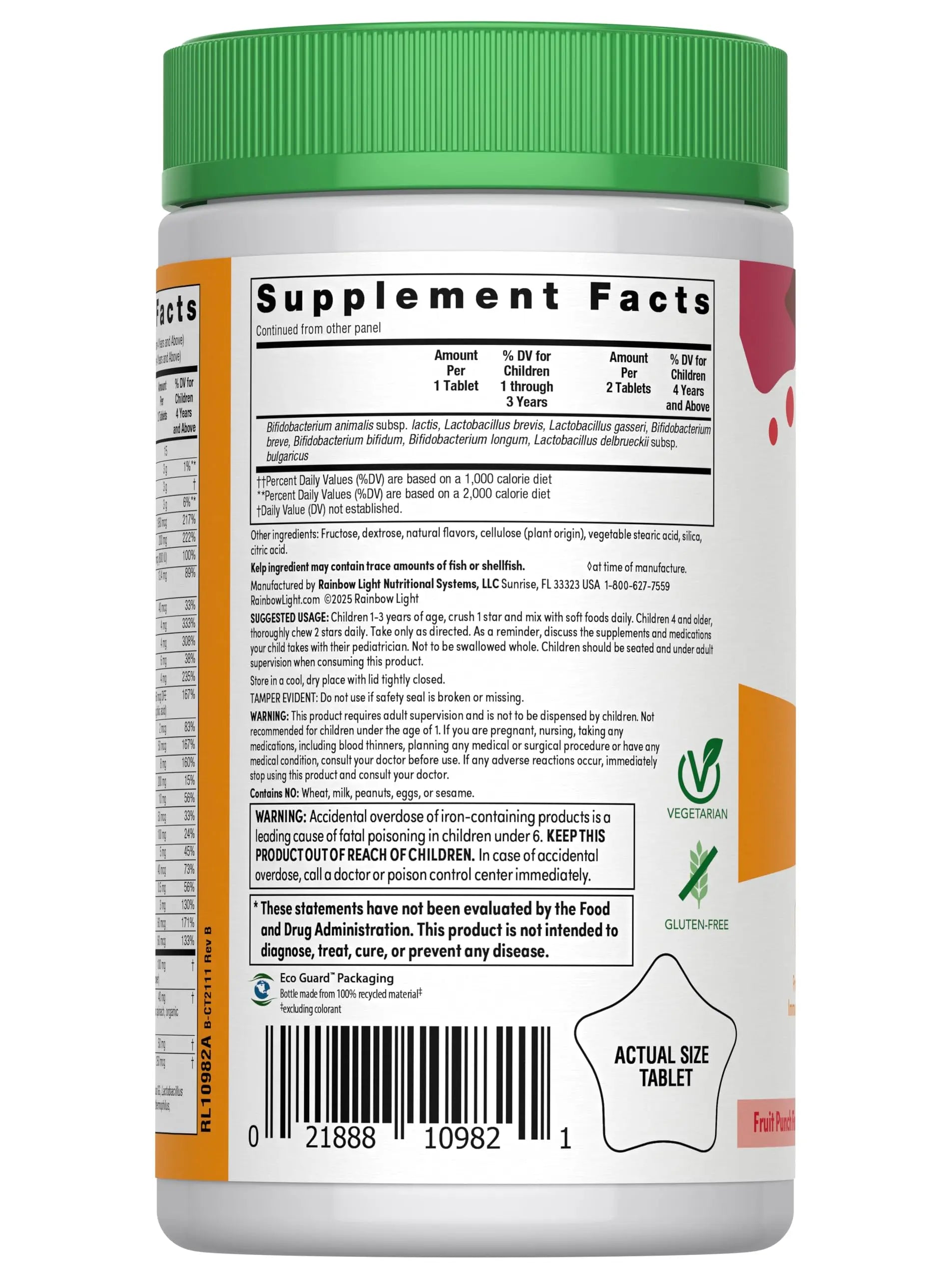 Rainbow Light Kids One Multivitamin Tablets, Provides Healthy Growth and Immune Support, with Vitamin C, Zinc, & B Complex Rainbow Light buy supplements canada