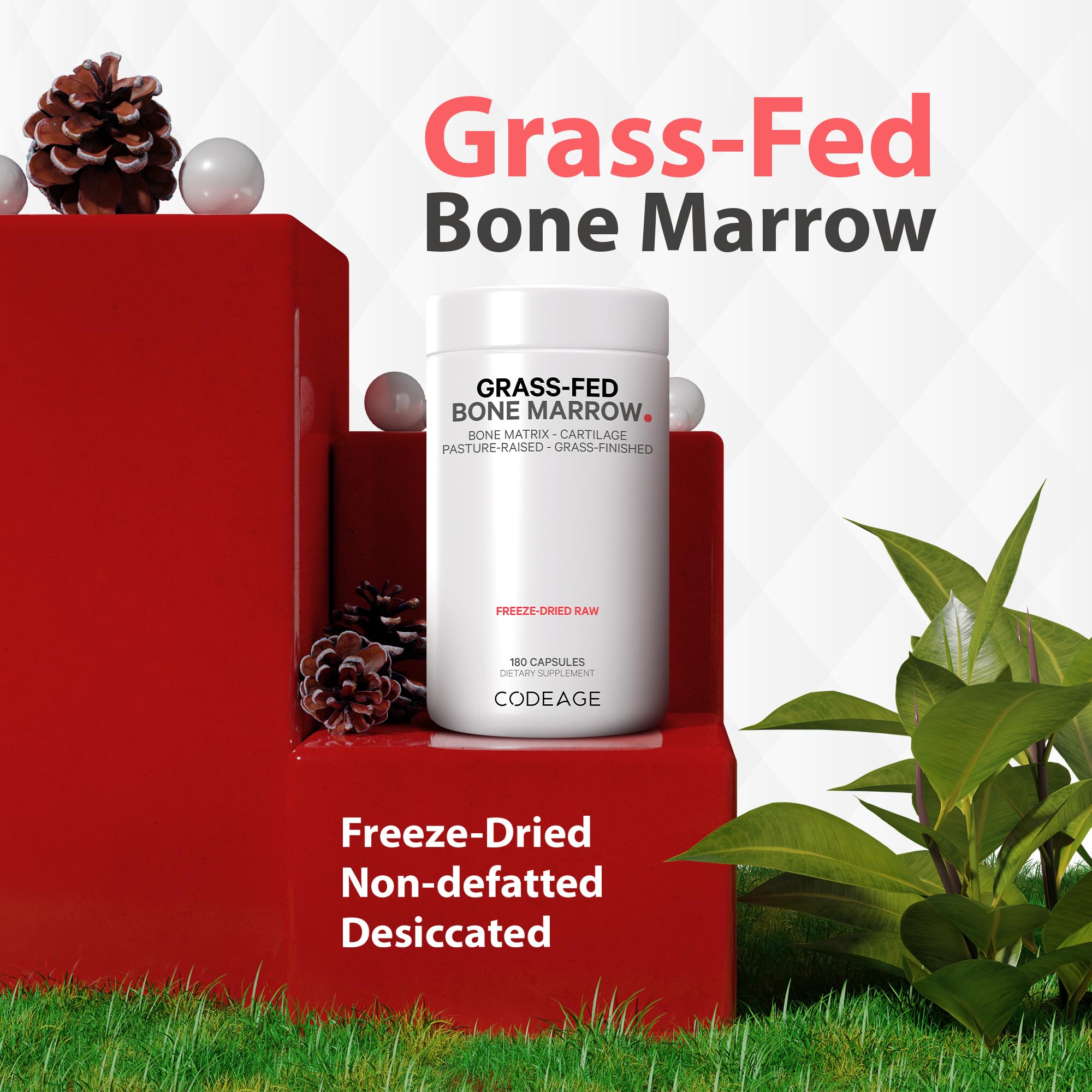 Codeage Grass Fed Bone Marrow, Full Spectrum Whole Bone Extract Codeage buy supplements canada