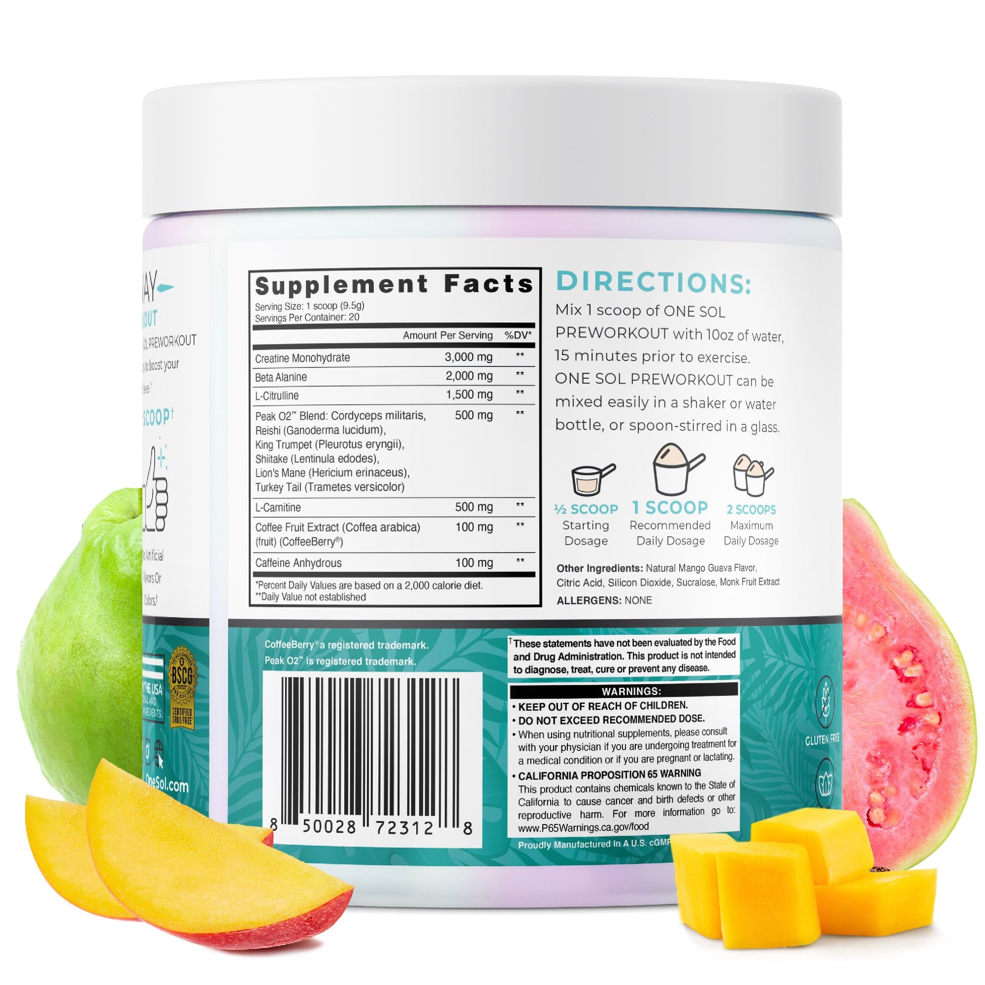 One Sol Pre-Workout for Women, Enhanced Pump & Focus, No Jitters Or Crash, Natural One Sol buy supplements canada