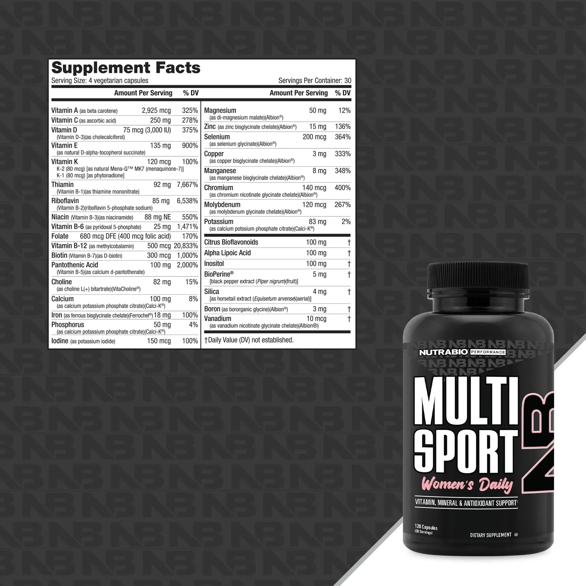 NutraBio Multisport for Women - Womens MultiVitamin - 33 Vitamins, Minerals, Micronutrients - Rich in Antioxidants NutraBio buy supplements canada