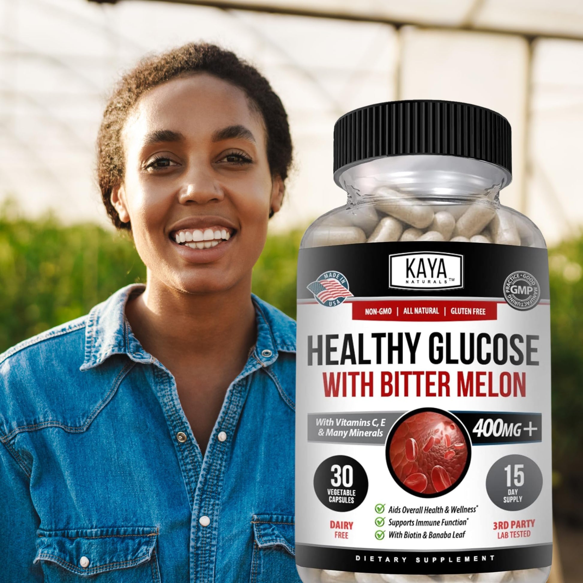 Kaya Naturals Healthy Gluco with Bittermelon Supplement | Support Healthy Levels and Function, 20 Herbs Vitamins and Minerals, Alpha Lipoic Acide, Cinnamon, Vitamin C & E, Non-GMO (30 Count) Kaya Naturals buy supplements canada