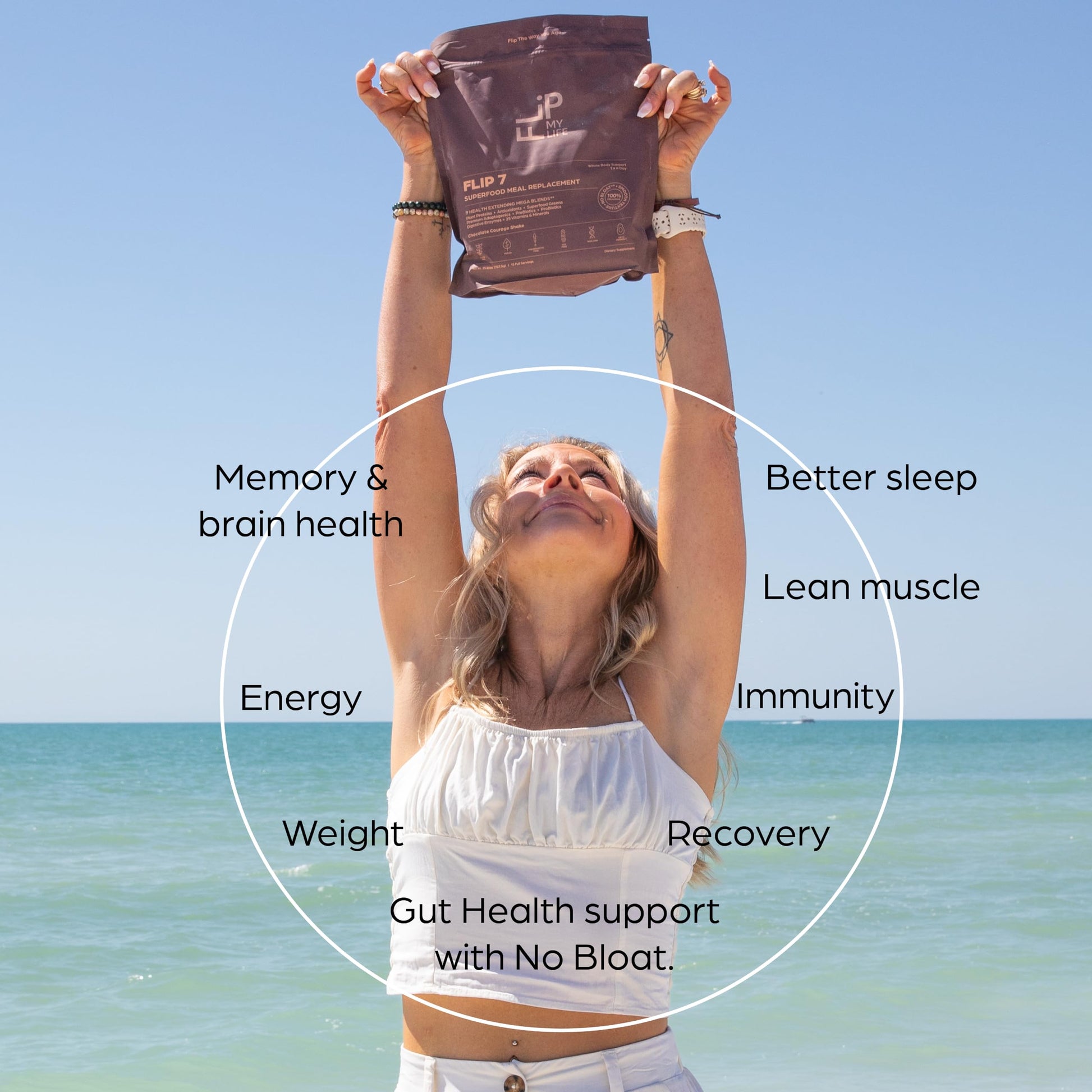 Flip My Life, Flip 7 Natural SuperFood, Plant-Based Protein, Complete Meal Replacement to Support Healthy Gut, 7 Mega Nutrient Rich Blends Flip My Life buy supplements canada