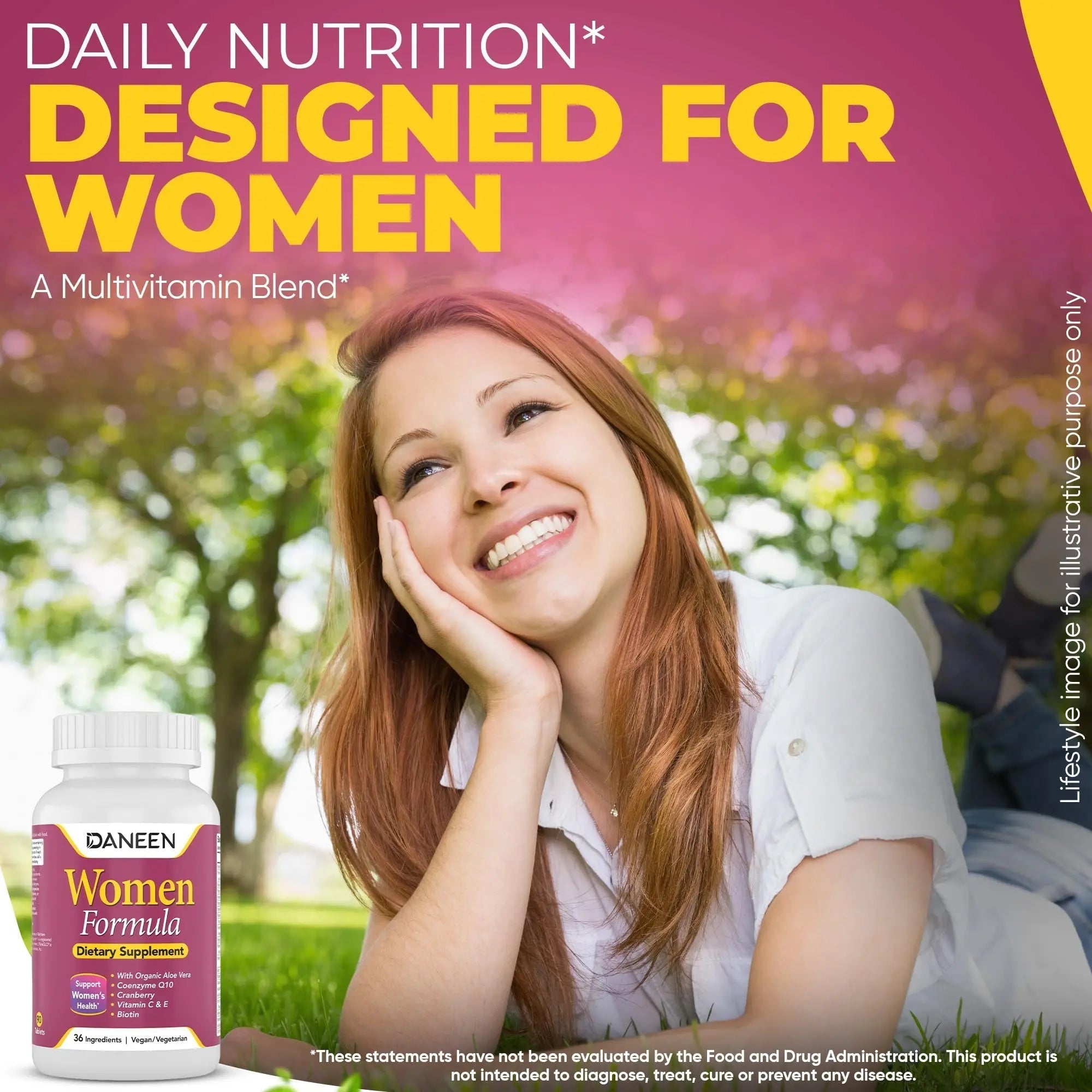 DANEEN Daily Multivitamin for Women - 36 Essential Ingredients - 90 Tablets - Vitamins for Women Multivitamin DANEEN buy supplements canada