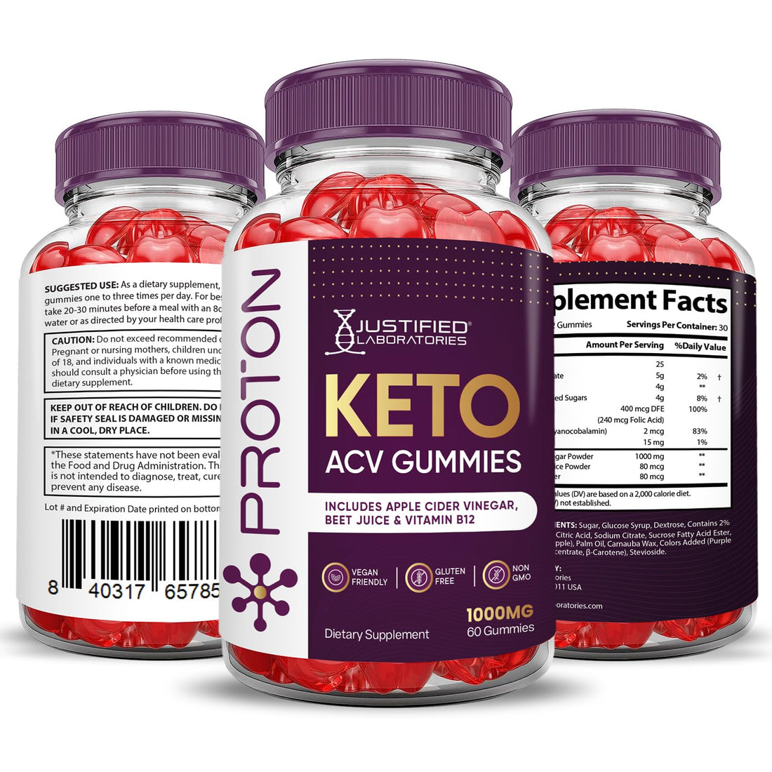 (2 Pack) Proton Protein Keto ACV Gummies Advanced Formula 1000MG Proton Keto Justified Laboratories buy supplements canada