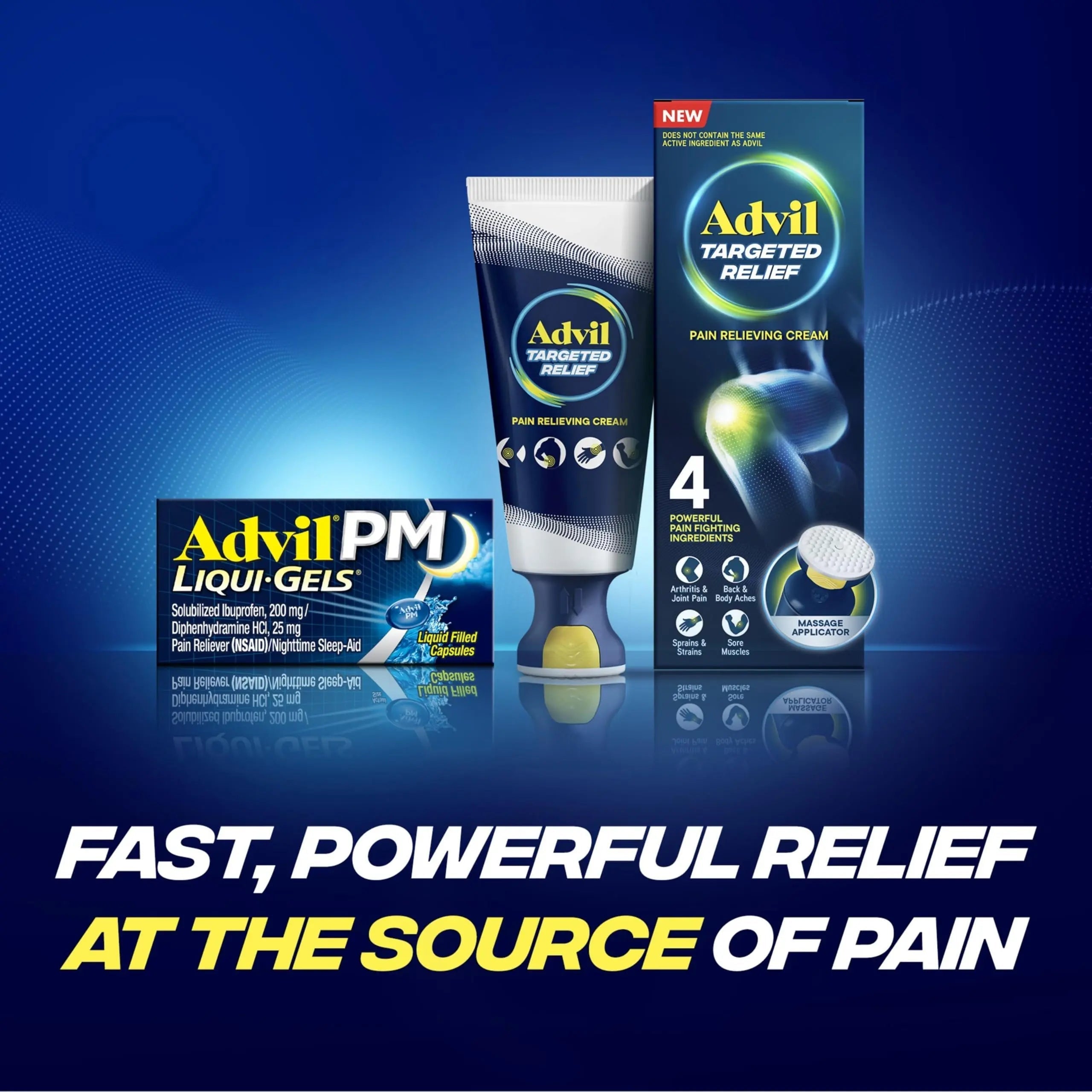 Advil PM Liqui-Gels Pain Reliever and Nighttime Sleep Aid, Pain Medicine with Ibuprofen for Pain Relief and Diphenhydramine HCL for a Sleep Aid - 2x80 Liquid Filled Capsules Advil buy supplements canada
