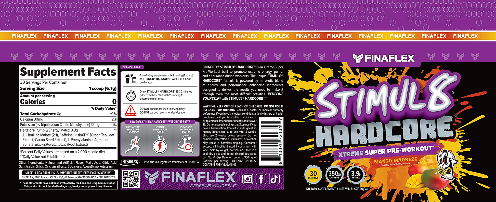 FINAFLEX STIMUL8 Hardcore, Mango Madness - Extreme Energy, Strength & Endurance FINAFLEX buy supplements canada