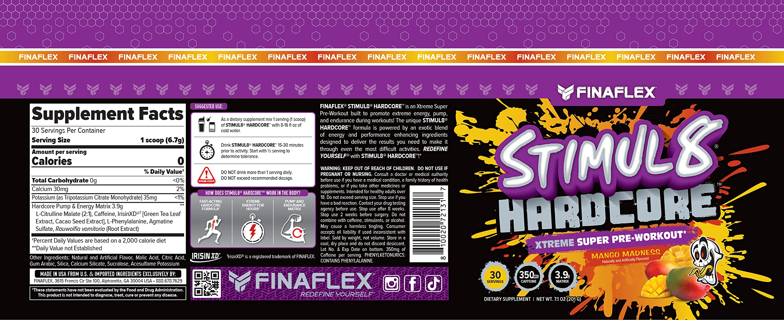FINAFLEX STIMUL8 Hardcore, Mango Madness - Extreme Energy, Strength & Endurance FINAFLEX buy supplements canada