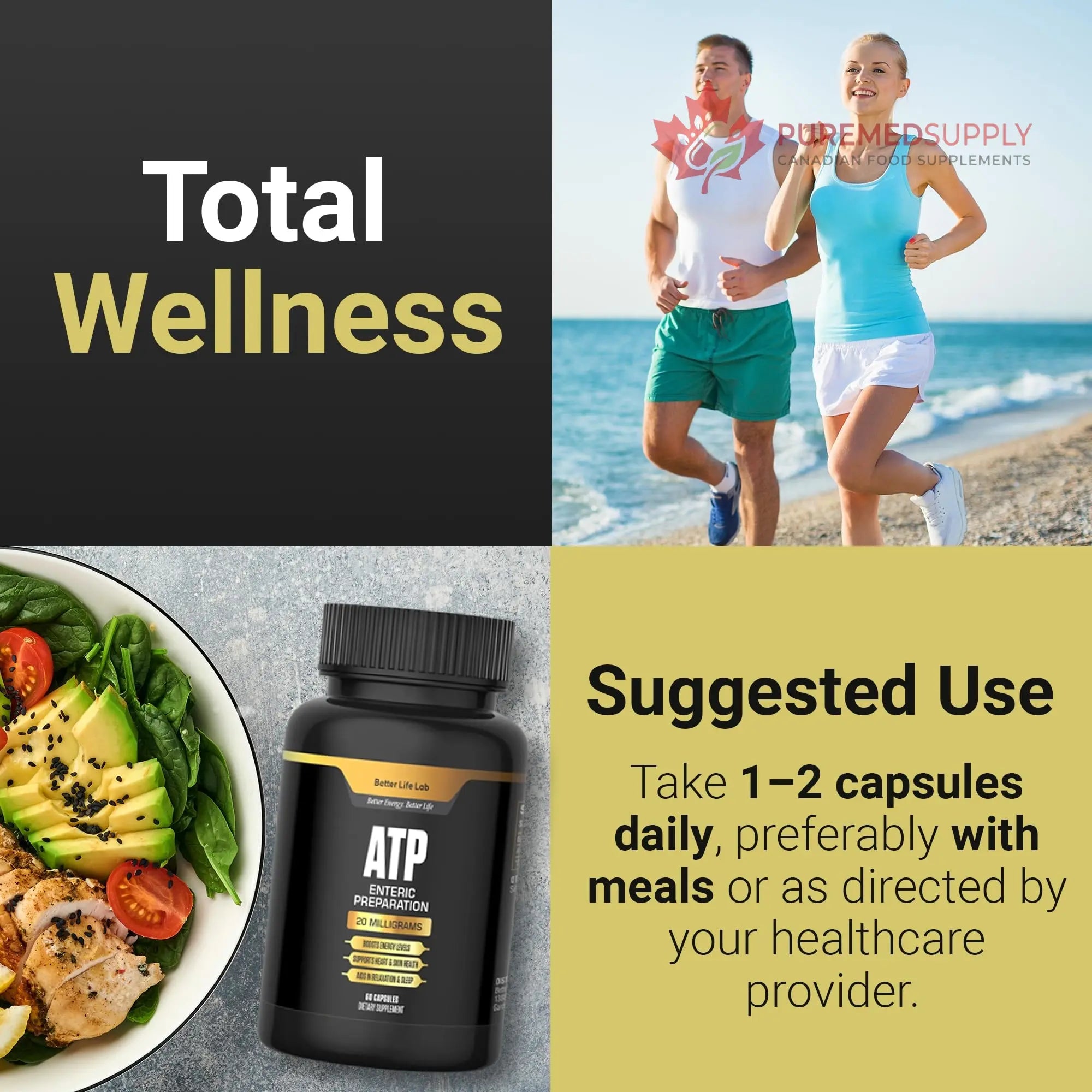 BETTER LIFE LAB ATP Supplement – Supports Cellular Energy Production, Mitochondrial Function & Active Lifestyles BETTER LIFE LAB buy supplements canada