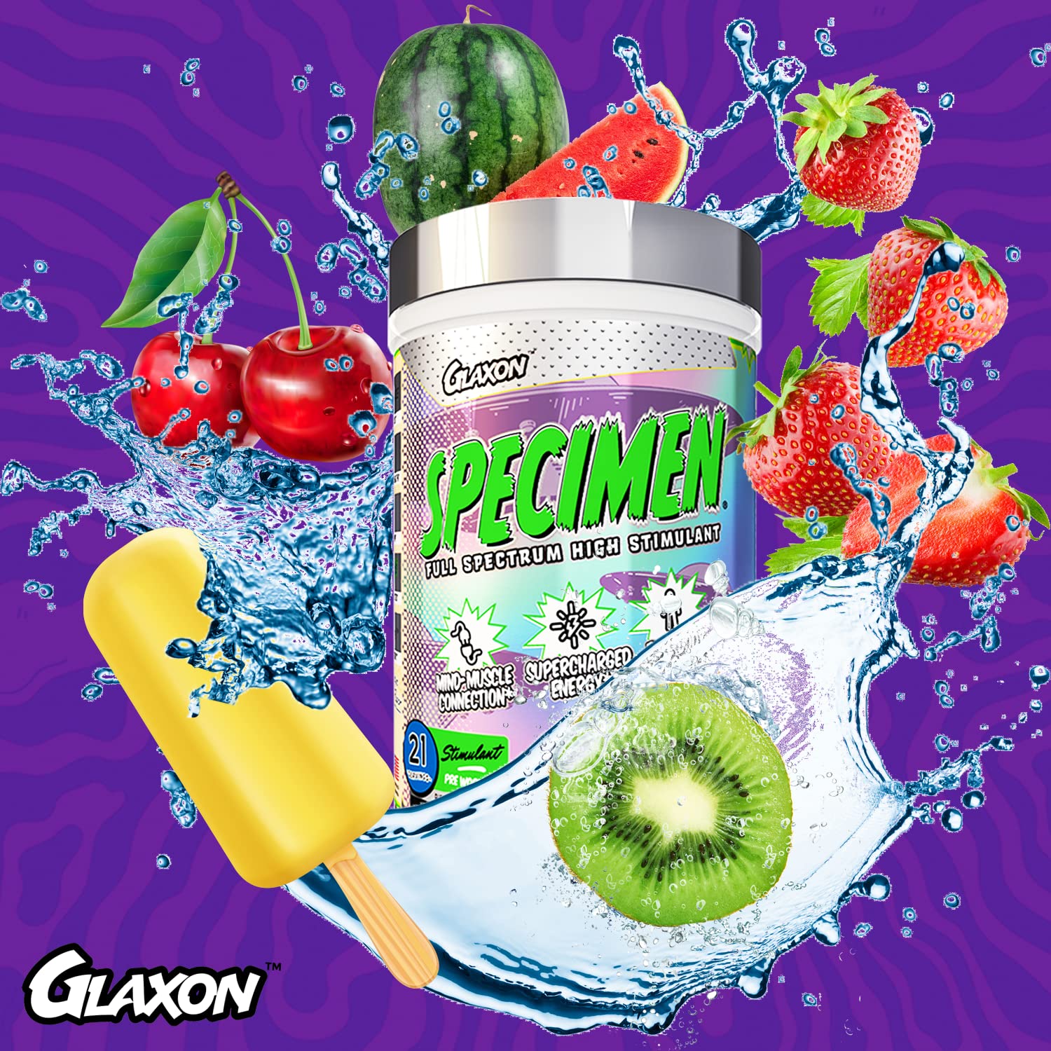 Glaxon Specimen High Stimulant Pre Workout Powder, Preworkout with 300mg Caffeine Glaxon buy supplements canada