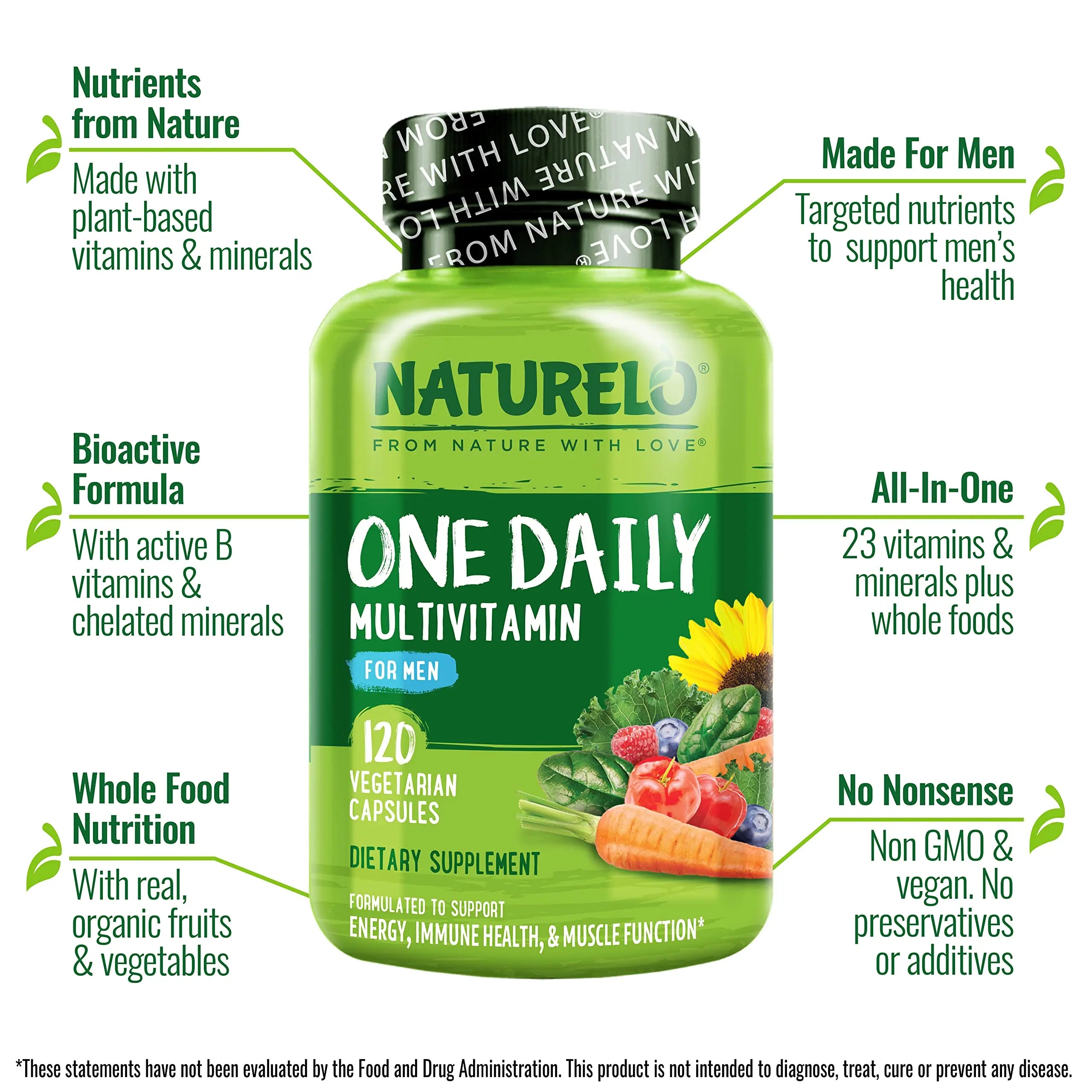 NATURELO One Daily Multivitamin for Men, 120 Vegetarian Capsules One Daily Multivitamin for Women NATURELO buy supplements canada