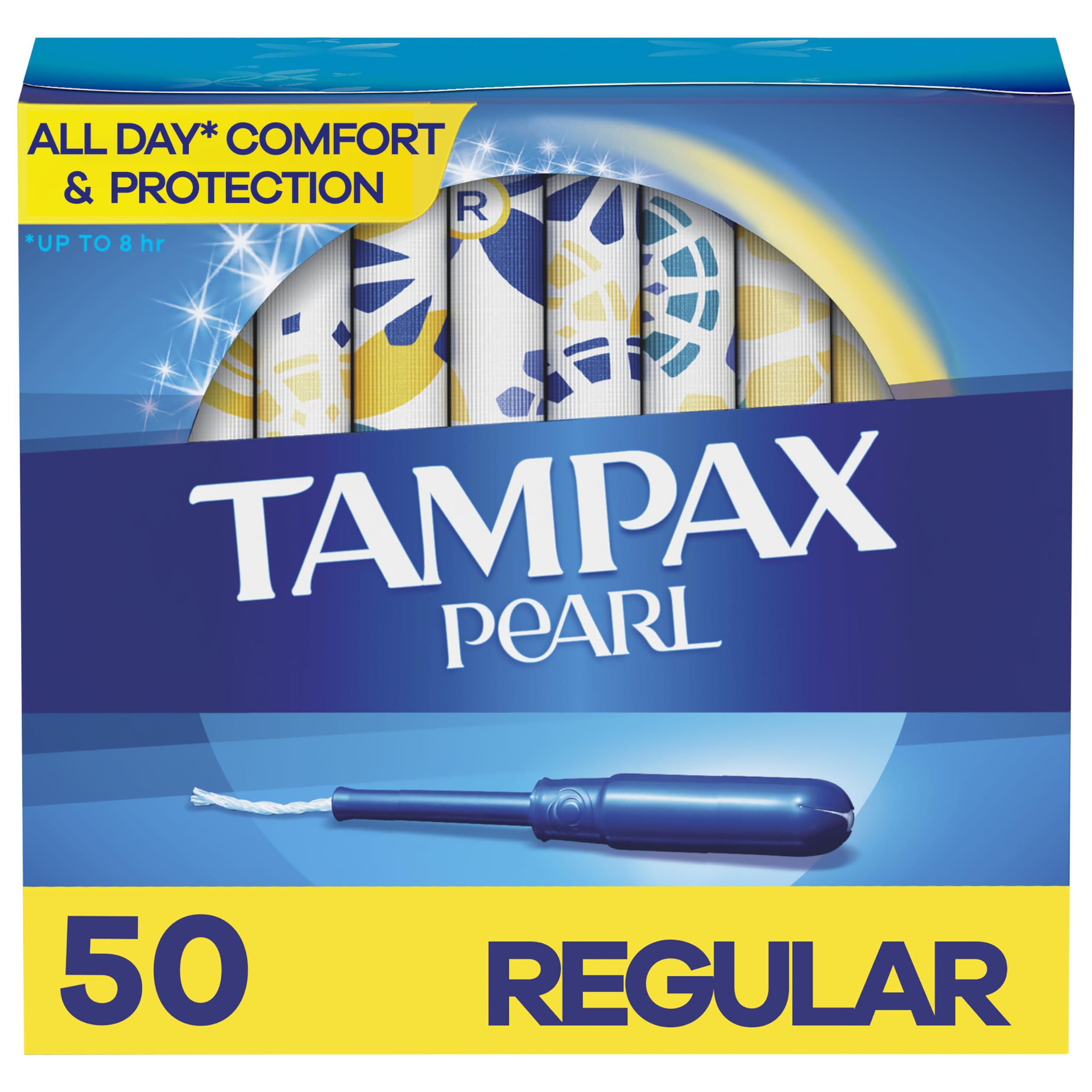 Tampax Pearl Tampons Regular Absorbency, With Leakguard Braid, Unscented, 50 Count Tampax buy supplements canada