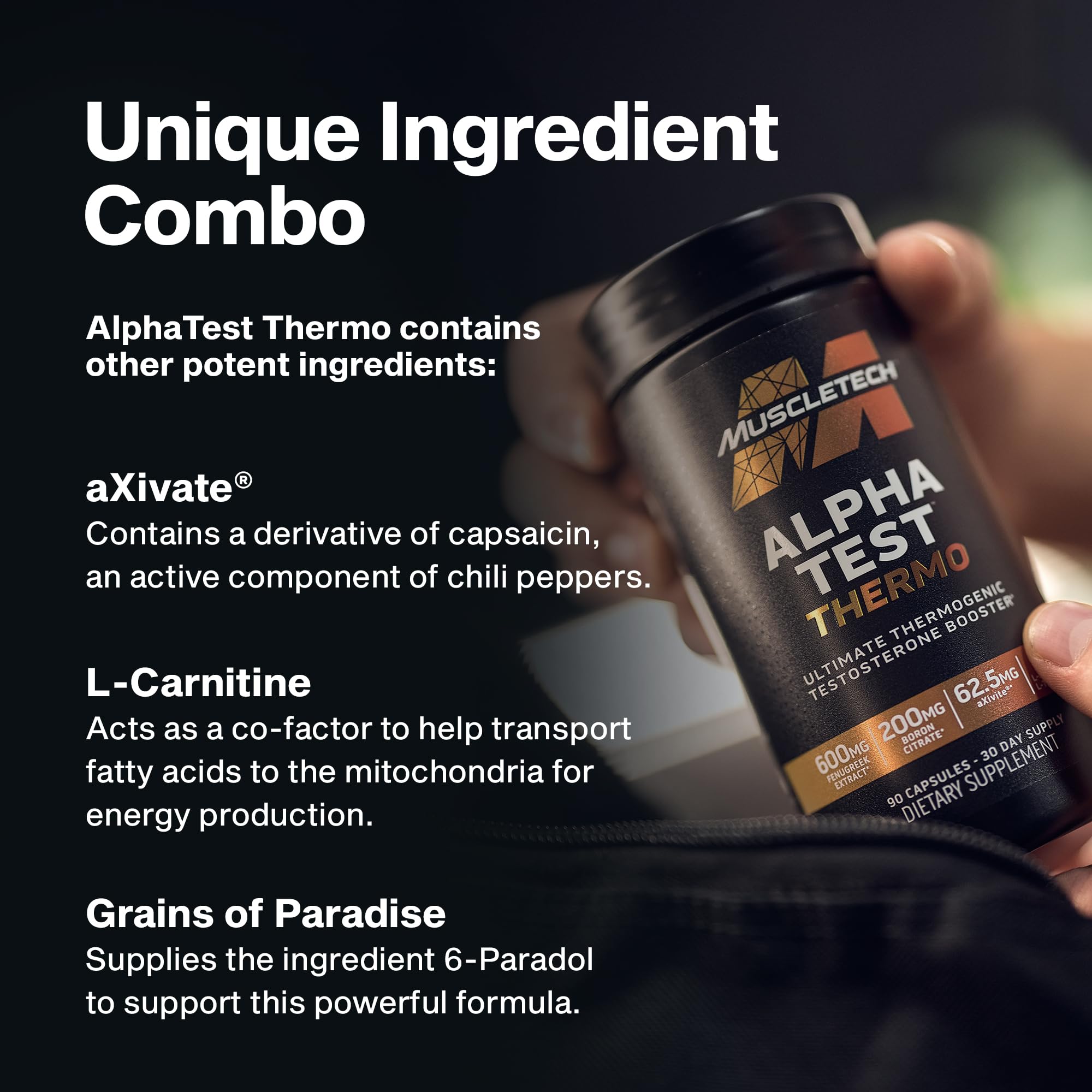 MuscleTech Thermogenic Booster for Men, AlphaTest Thermo - T-Boost Mens Supplement with Tribulus Terrestris - Male Gym Workout Supplements for Muscle Growth MuscleTech buy supplements canada