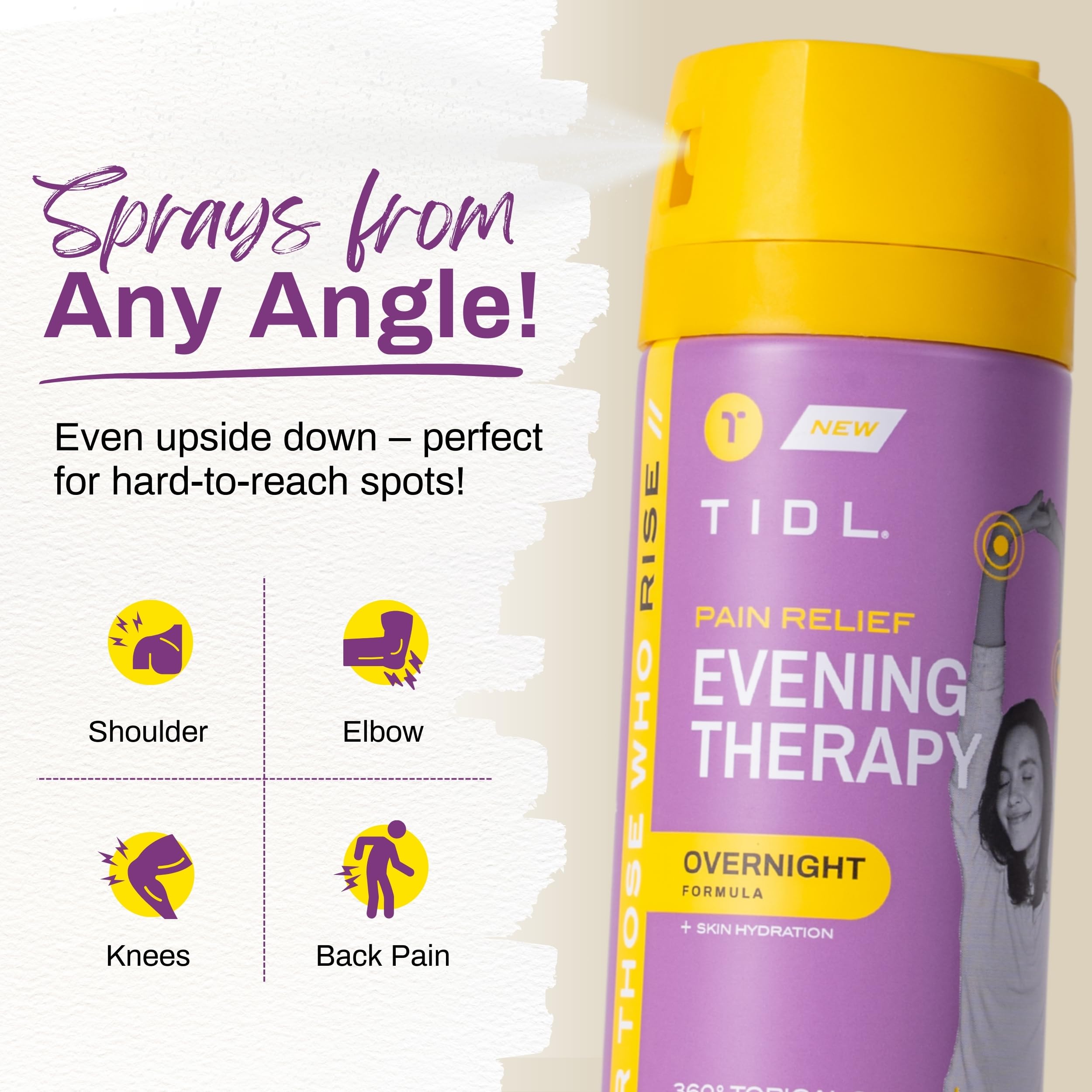 TIDL Pain Relief Spray Bundle – Morning, Cryotherapy & Evening Therapy – 3 x 3oz Sprays for Muscle, Joint, Neck, Back & Knee Pain Relief – Plant-Based Menthol Day & Night Care TIDL buy supplements canada