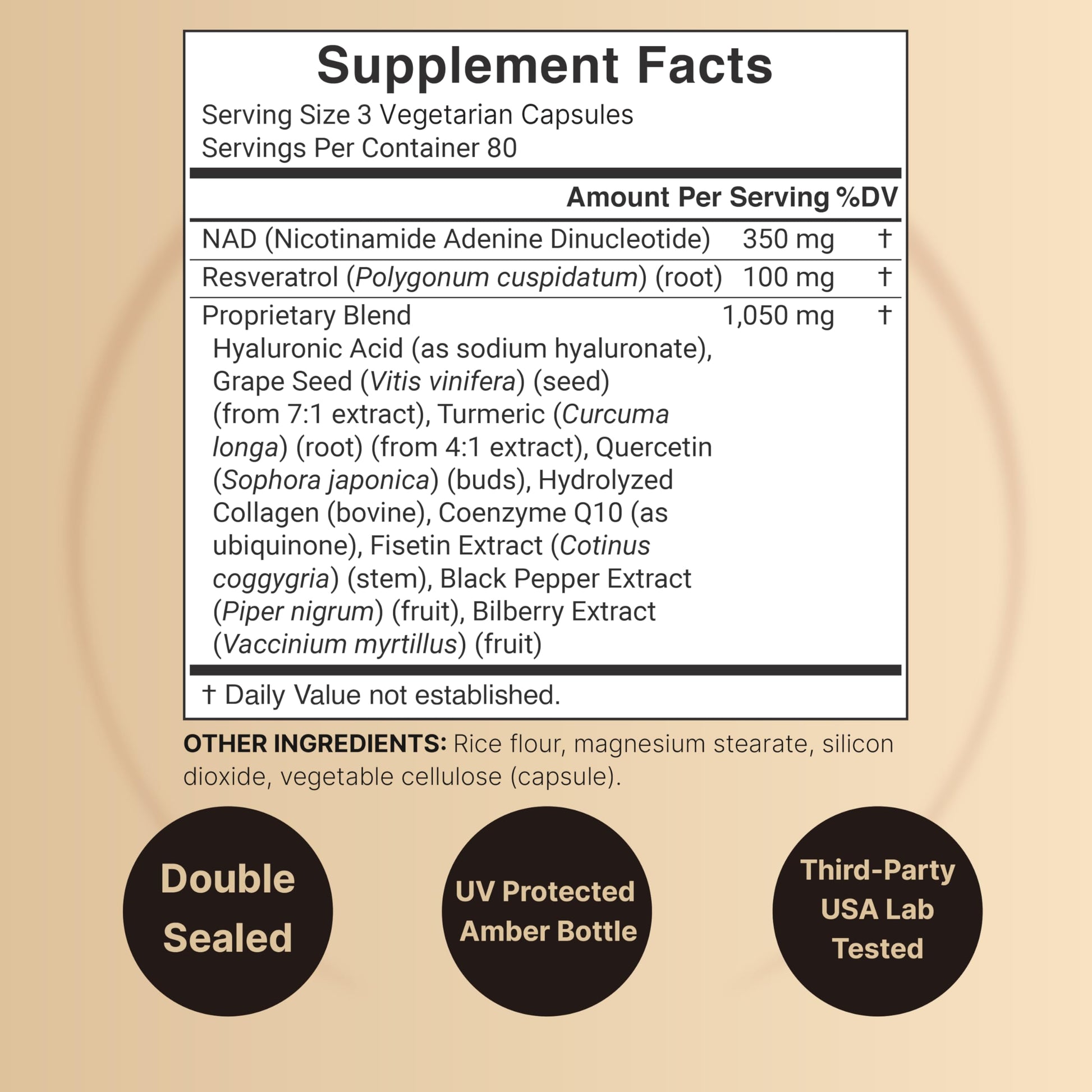 NatureBell NAD+ Complex 1,500mg Per Serving, 240 Veggie Capsules | NMN Supplement Alternative | NAD Plus Resveratrol, Hyaluronic Acid, Quercetin, Fisetin, Collagen, & More – Non-GMO NatureBell buy supplements canada