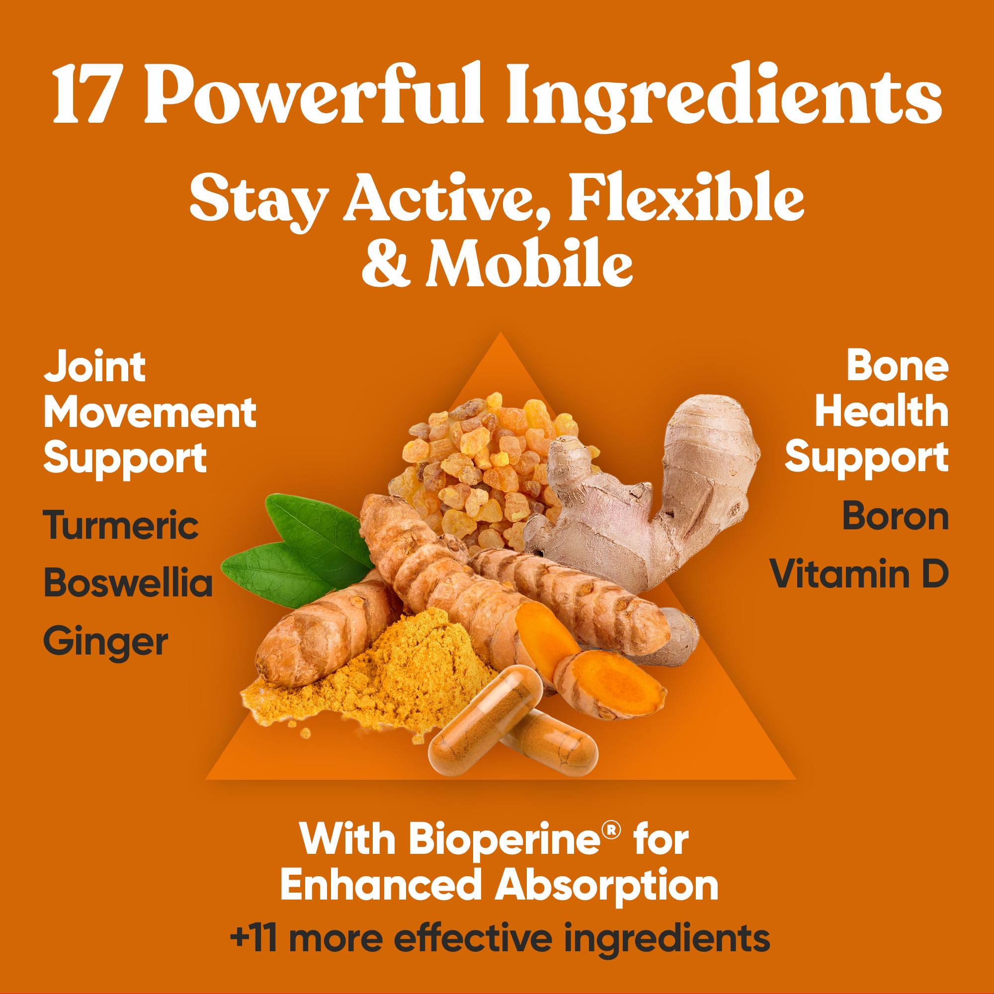 Primal Joint & Mobility Support - Advanced Joint Support Supplement for Women and Men - Turmeric, Boswellia, Ginger and Boron for Whole-Body Flexibility, Joint Health & Comfort - 60 Veg Soft Capsules Eu Natural buy supplements canada