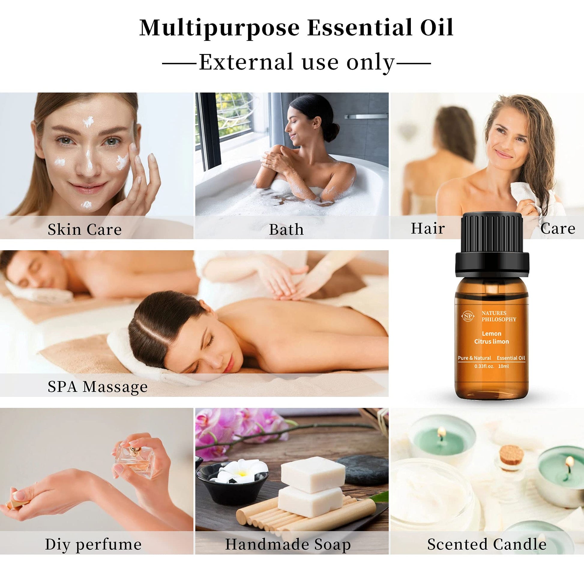 Lemon Essential Oil,100% Pure Organic Essential Oils for Aromatherapy, Diffuser, Massage, Soap Making NP NATURES PHILOSOPHY buy supplements canada