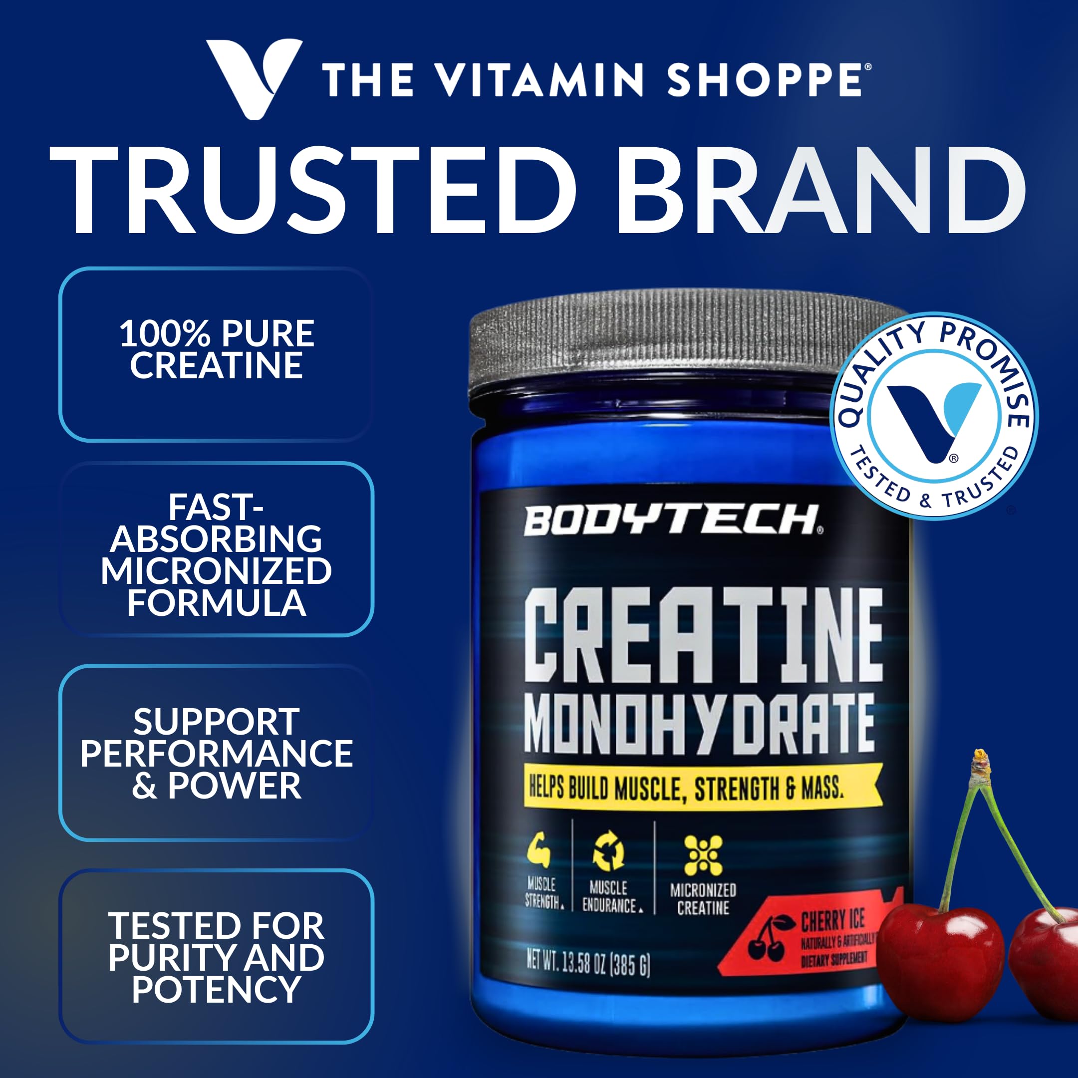 BodyTech 100% Pure Creatine Monohydrate Powder - Micronized for Maximum Absorption - Supports Muscle Strength & Power Output BodyTech buy supplements canada