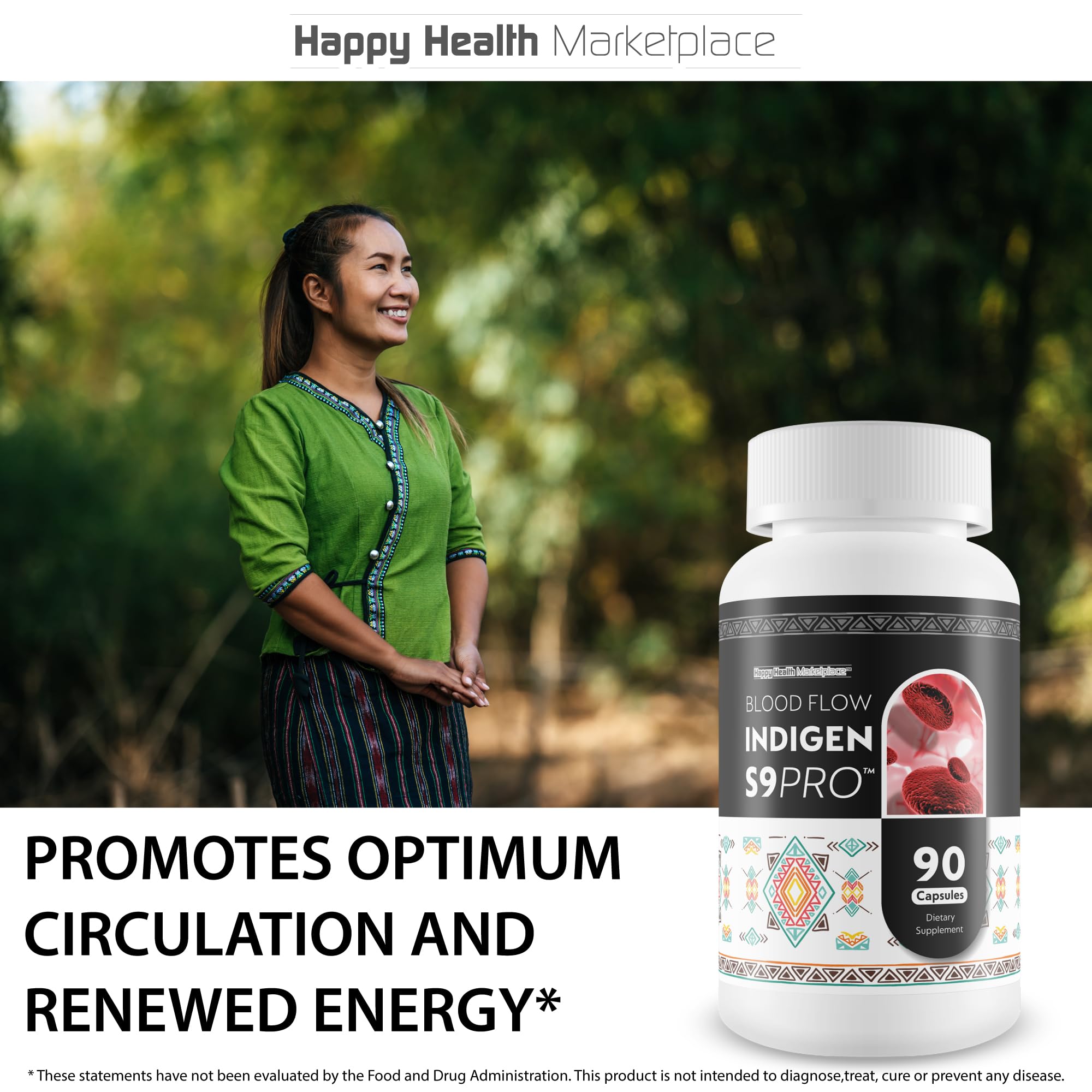 Blood Flow Indigen S9 Pro - Our Best Poor Circulation Supplements for Advanced Blood Flow Care - Blood Circulation Support - Blood Circulation Supplements for Healthy Blood Flow Help Blood Flow Pills Happy Health Marketplace buy supplements canada