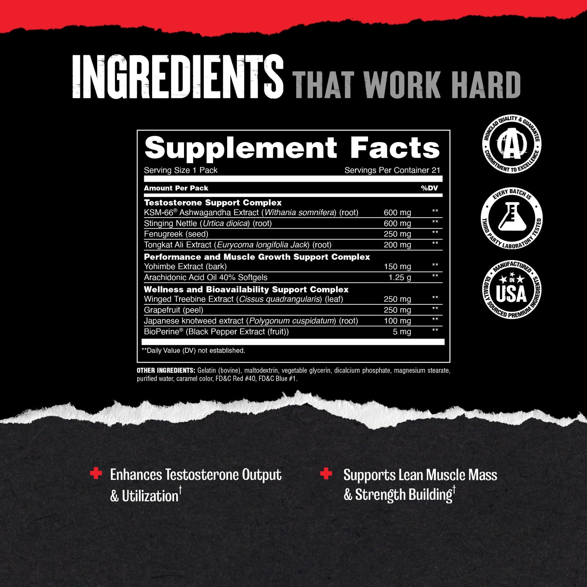 Animal Test Booster for Men - Male Enhancing Supplement Libido Booster for Strength Athletes & Bodybuilders to Increase Stamina, Endurance, Muscle Growth, All-in-One Packs – 21 Day Cycle Animal buy supplements canada