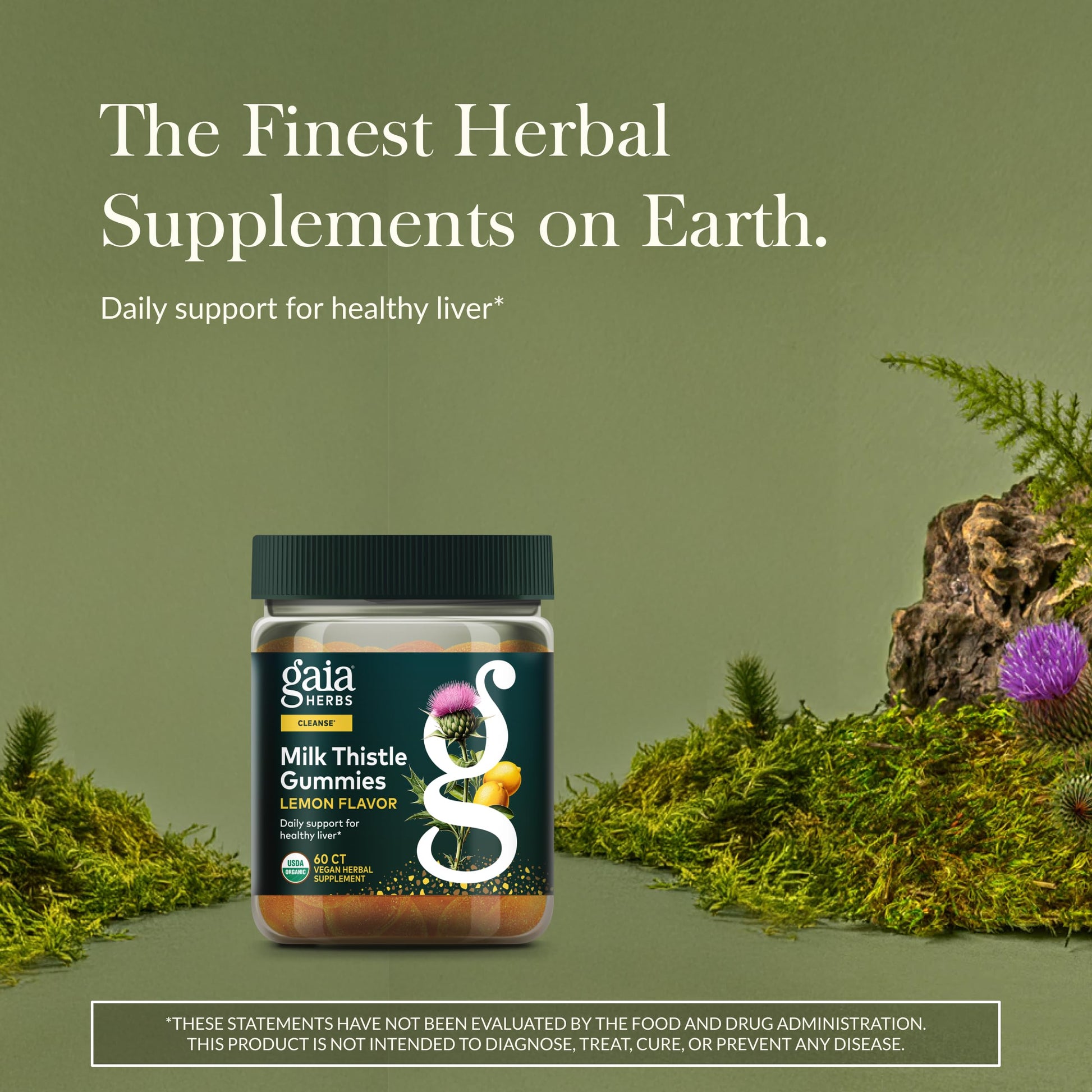 Gaia Herbs Milk Thistle Gummies - Herbal Supplement with Antioxidant Properties for Liver Health & Liver Detox - Lemon Flavored - 60 Vegan Gummies Gaia Herbs buy supplements canada