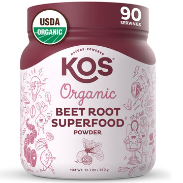 KOS Organic Beet Root Powder - USDA Certified, Nitric Oxide Booster, Non-GMO, Gluten KOS buy supplements canada