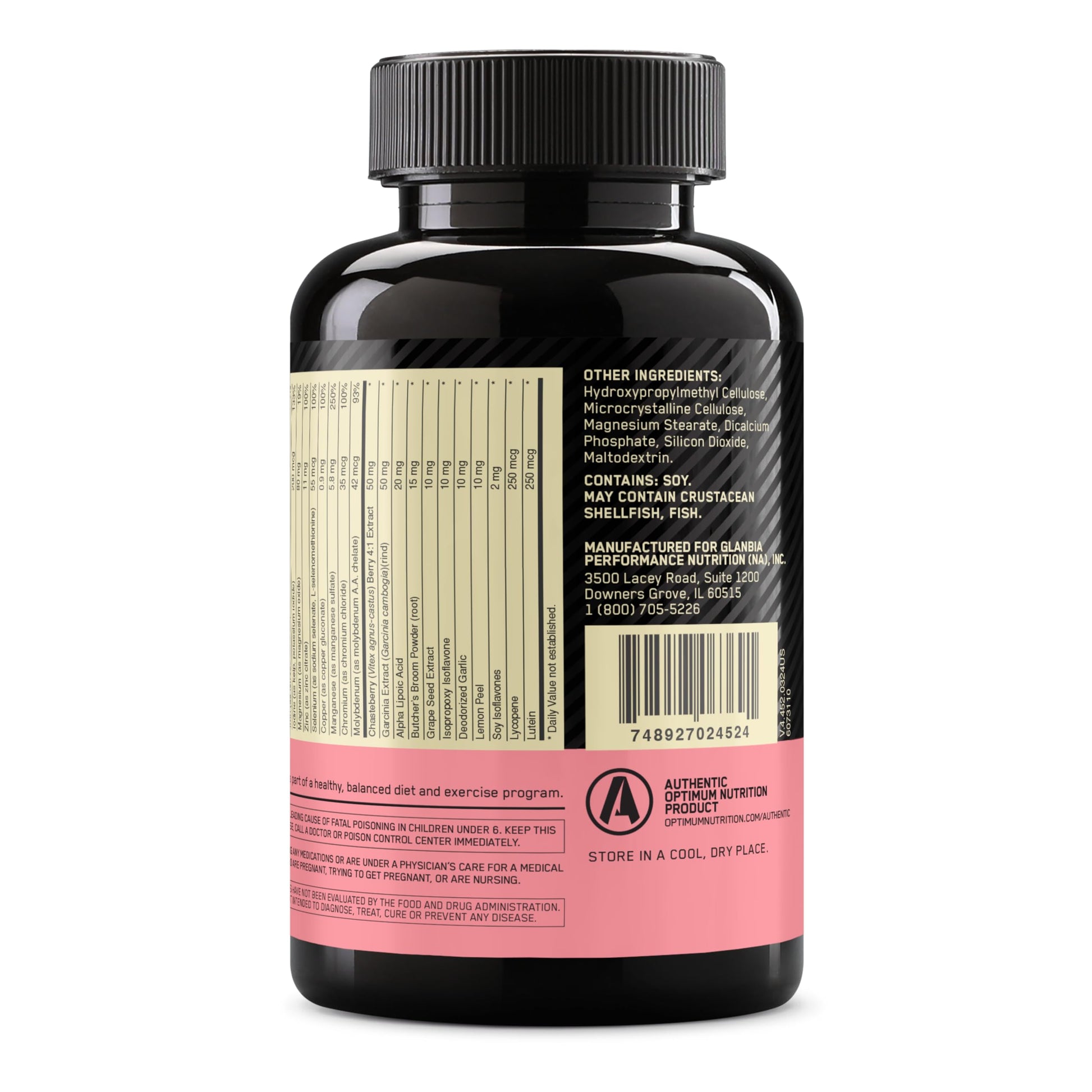 Optimum Nutrition Opti-Women, Vitamin C, Zinc and Vitamin D for Immune Support Womens Daily Multivitamin Supplement with Iron, Capsules, 120 Count Optimum Nutrition buy supplements canada