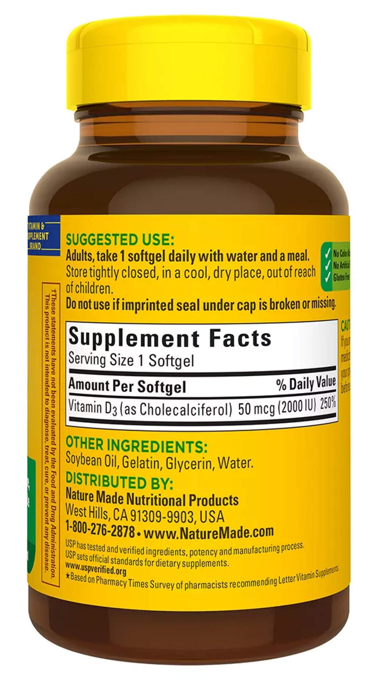 Nature Made Vitamin D3 2000iu 320 Ct. Soft Gels (Packaging May Vary) Nature Made buy supplements canada
