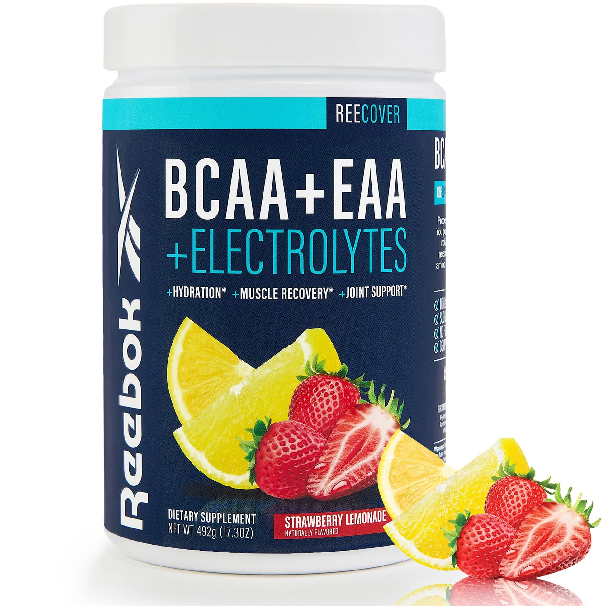 Reebok REEcover Amino Acids + Electrolytes | 8g EAAs, 5g BCAAs, Hydration Matrix | Muscle Recovery, Strength | Post-Workout Support Reebok buy supplements canada