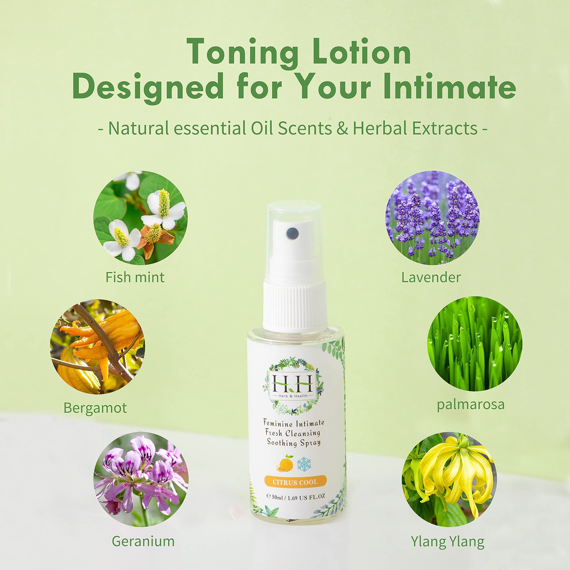 HH Herb&Health Feminine Deodorant Spray - Natural Essential Oil Intimate Soothing Mist - Floral HH Herb & Health buy supplements canada