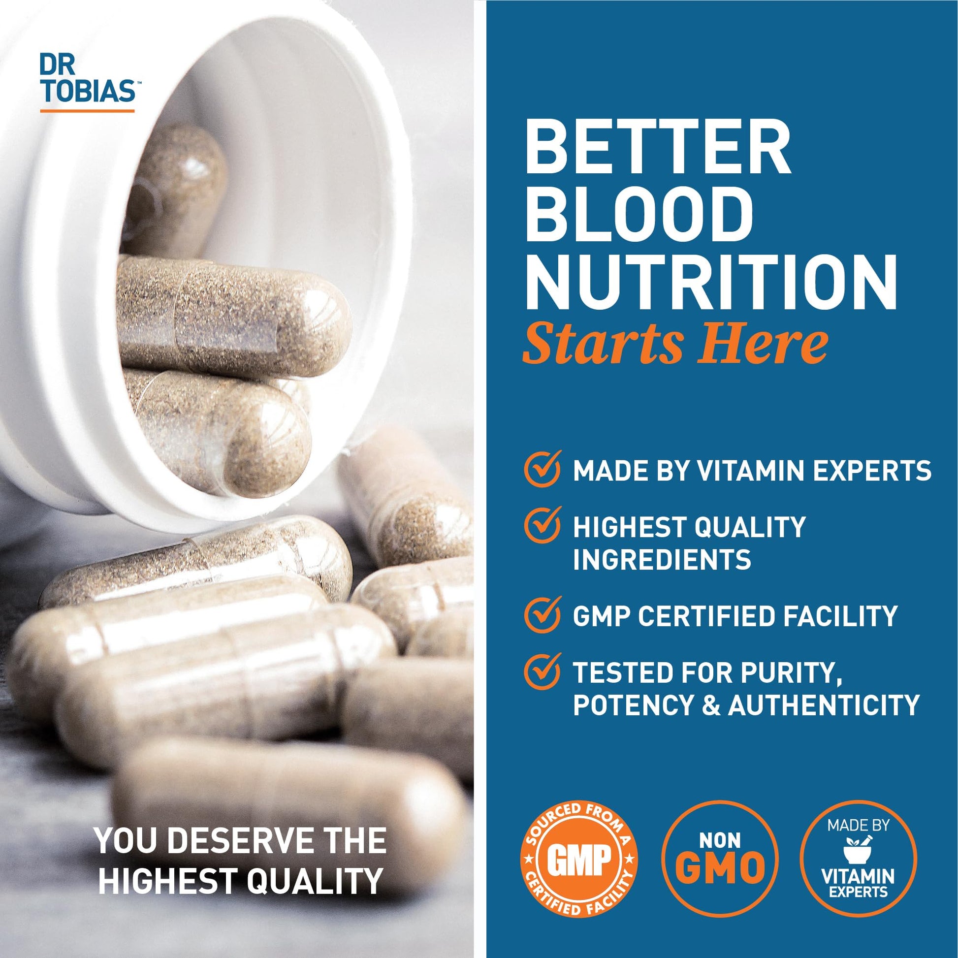 Dr. Tobias Blood Pressure Support Supplement with Hawthorn, Hibiscus Flower, Olive Leaf & Garlic, Supports Normal Circulatory Health with Vitamins C, B6, B12, Niacin, Folate & Herbs, 90 Capsules Dr. Tobias buy supplements canada
