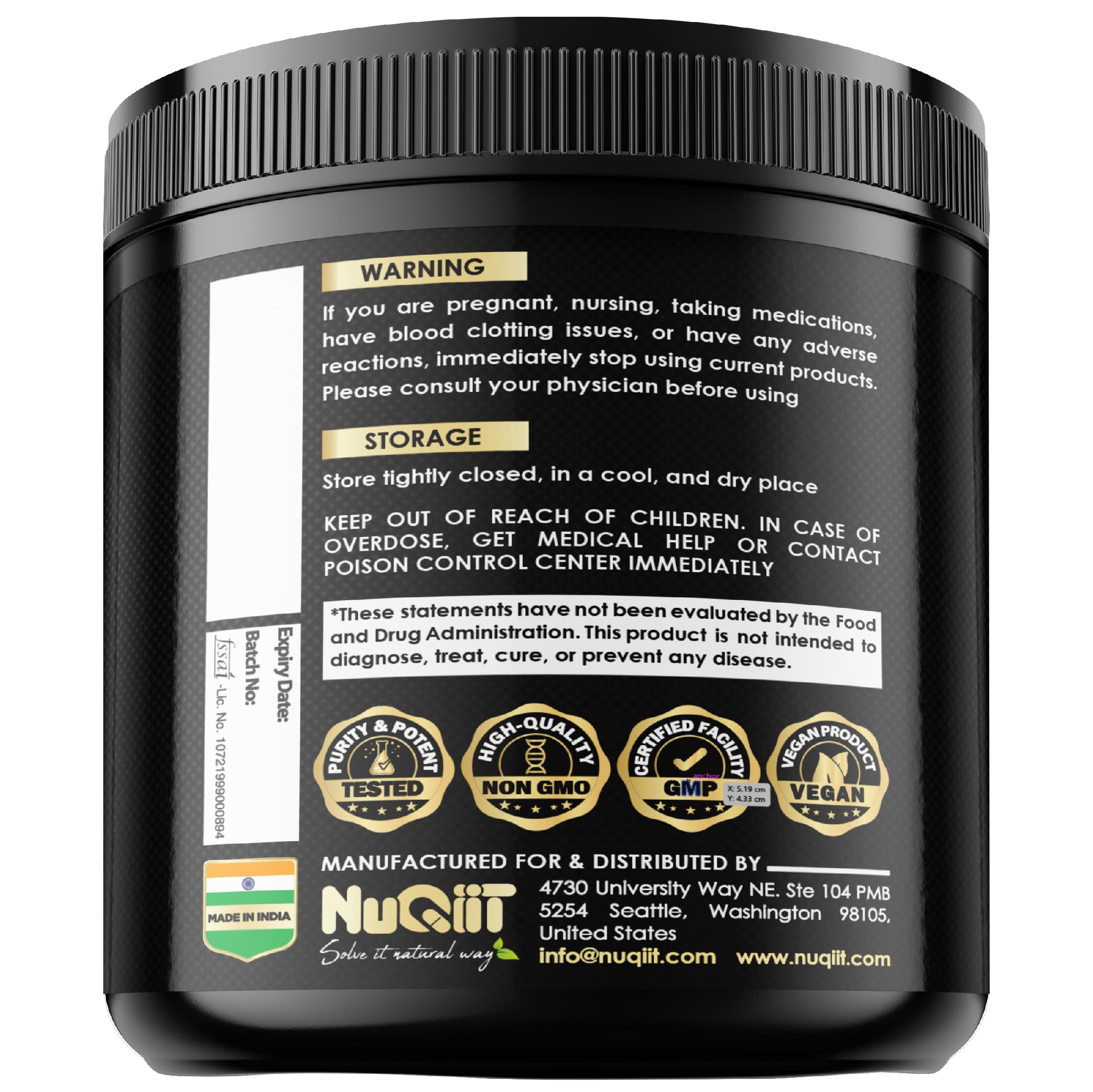 Red Vine Leaf Extract 15000mg Beet Root 3000mg Organic Green Tea 3000mg Supplement & More - Support Heart Health, Strength, Immune System & Body Management - 120 Vegan Capsules for 2-Month Supply NUQIIT buy supplements canada
