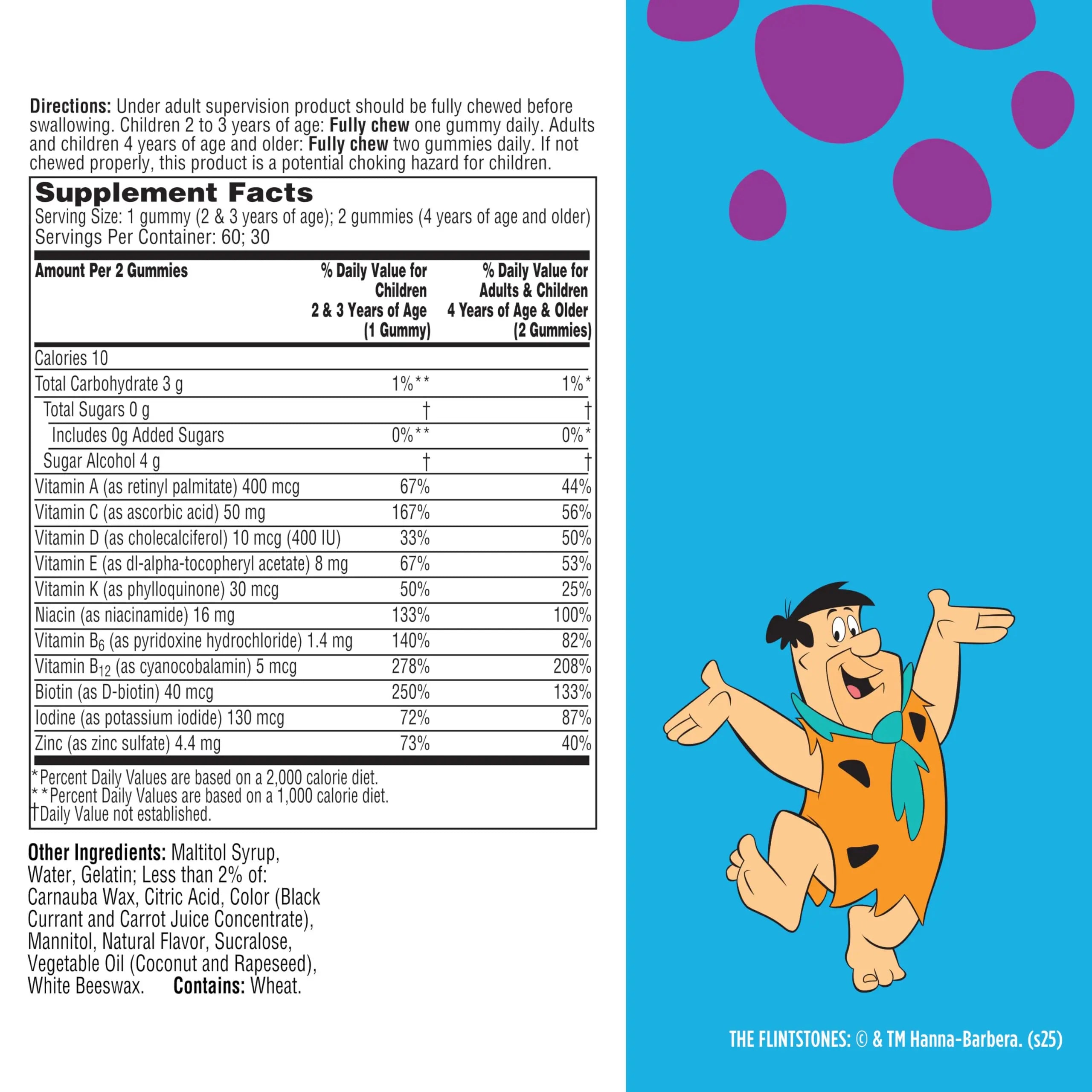 Flintstones Multivitamins for Kids, Sugar Free Kids Multivitamin Gummies, with Vitamins A, C, E, B6 & B12, Raspberry Flavored Gummy Vitamins, 60 Count Flintstones Vitamins buy supplements canada