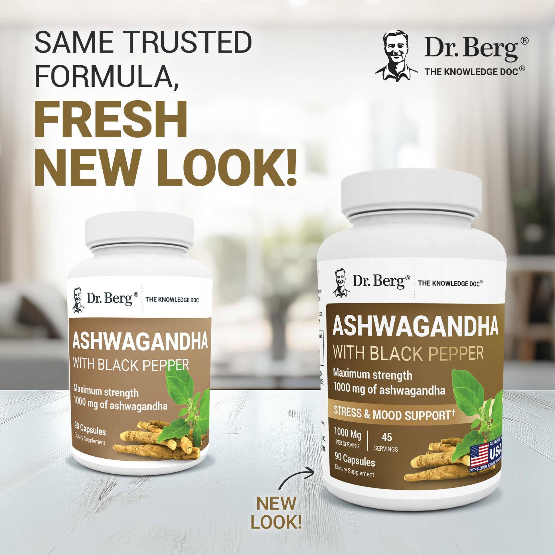 Dr. Berg Ashwagandha Capsules 1000mg - Includes Ashwagandha Root with Black Pepper from Bioperine - Ashwagandha Supplements 90 Capsules Dr. Berg Nutritionals buy supplements canada