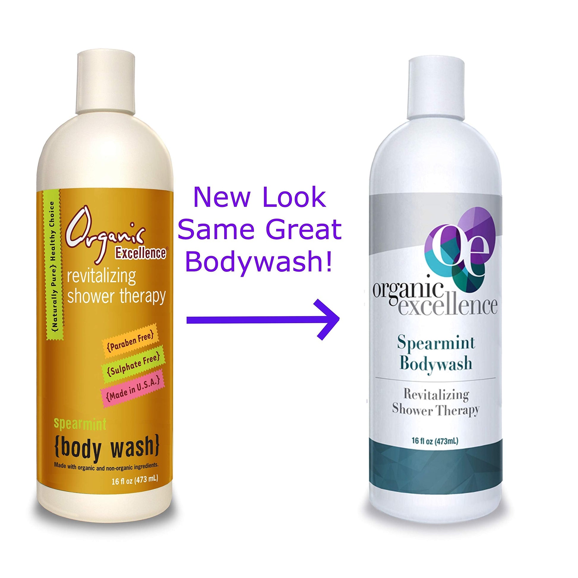 Organic Excellence Spearmint Body Wash For All Skin Types - Natural Soap Alternative - Sulphate and Paraben Free Organic Excellence buy supplements canada