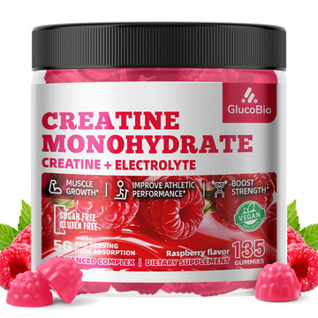 GlucoBio Creatine Monohydrate Gummies (5g) – Pre-Workout Energy & Muscle Growth Support for Men & Women GlucoBio buy supplements canada
