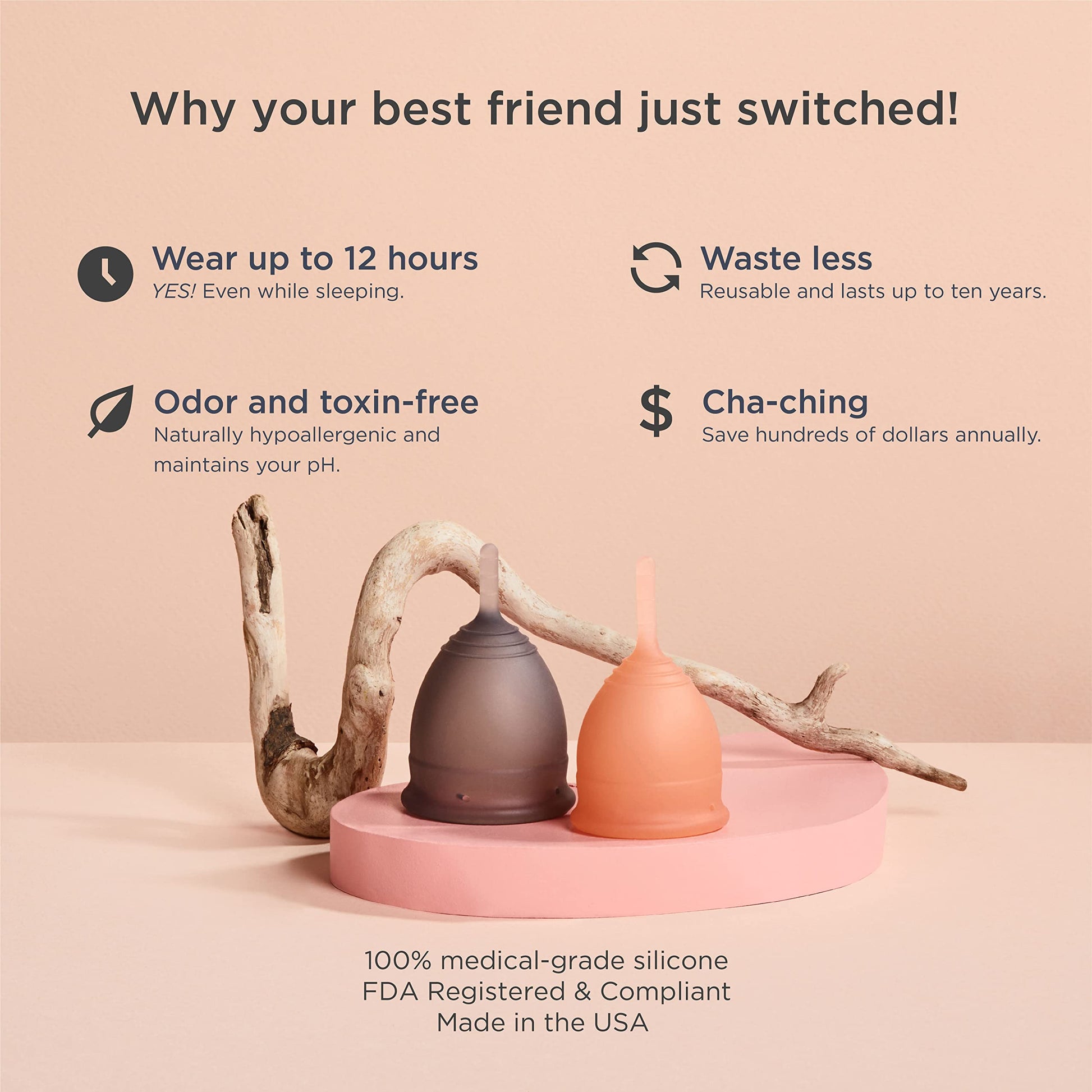 Saalt Soft Menstrual Cup - Best Sensitive Reusable Period Cup - Wear for 12 Hours - Tampon and Pad saalt buy supplements canada