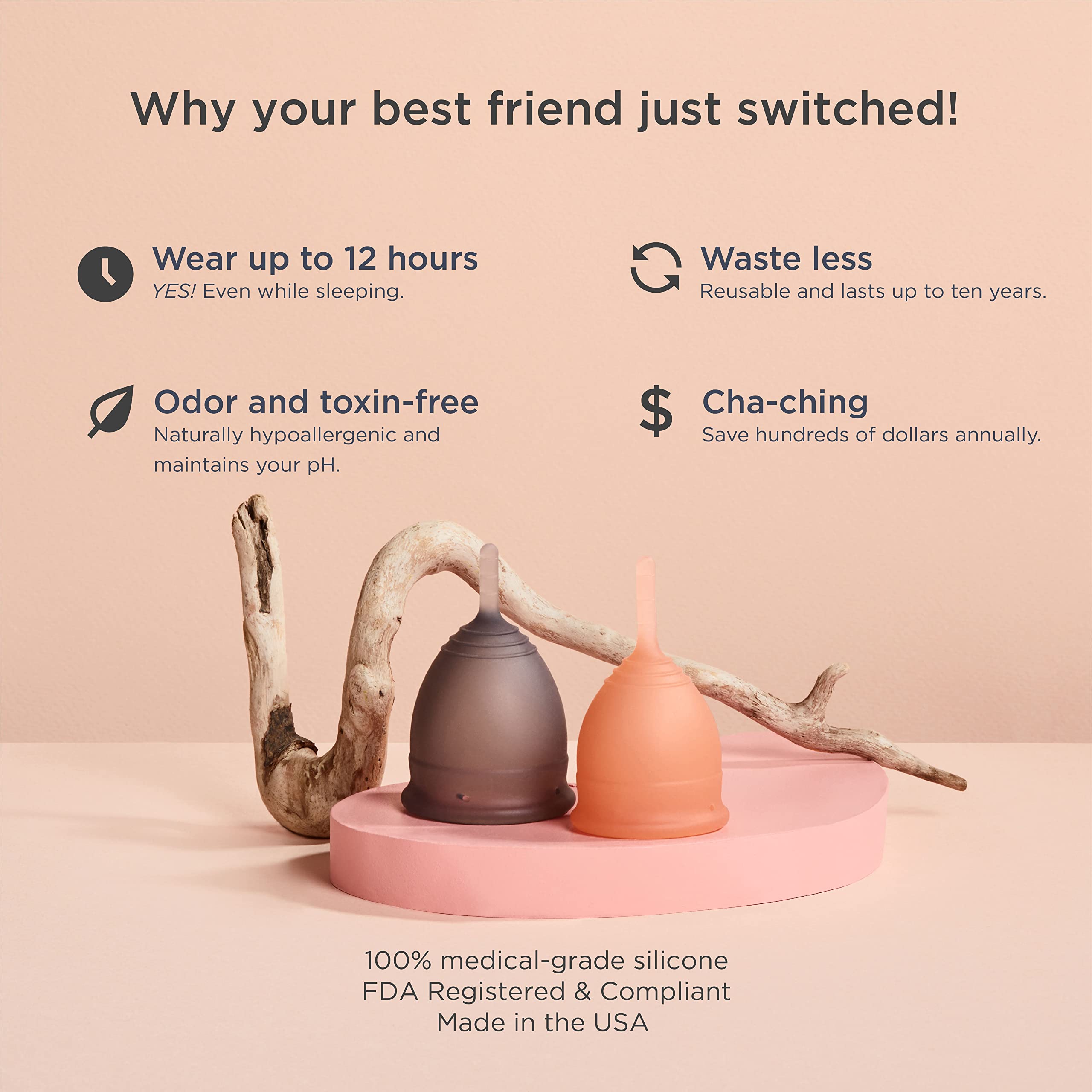 Saalt Soft Menstrual Cup - Best Sensitive Reusable Period Cup - Wear for 12 Hours - Tampon and Pad saalt buy supplements canada