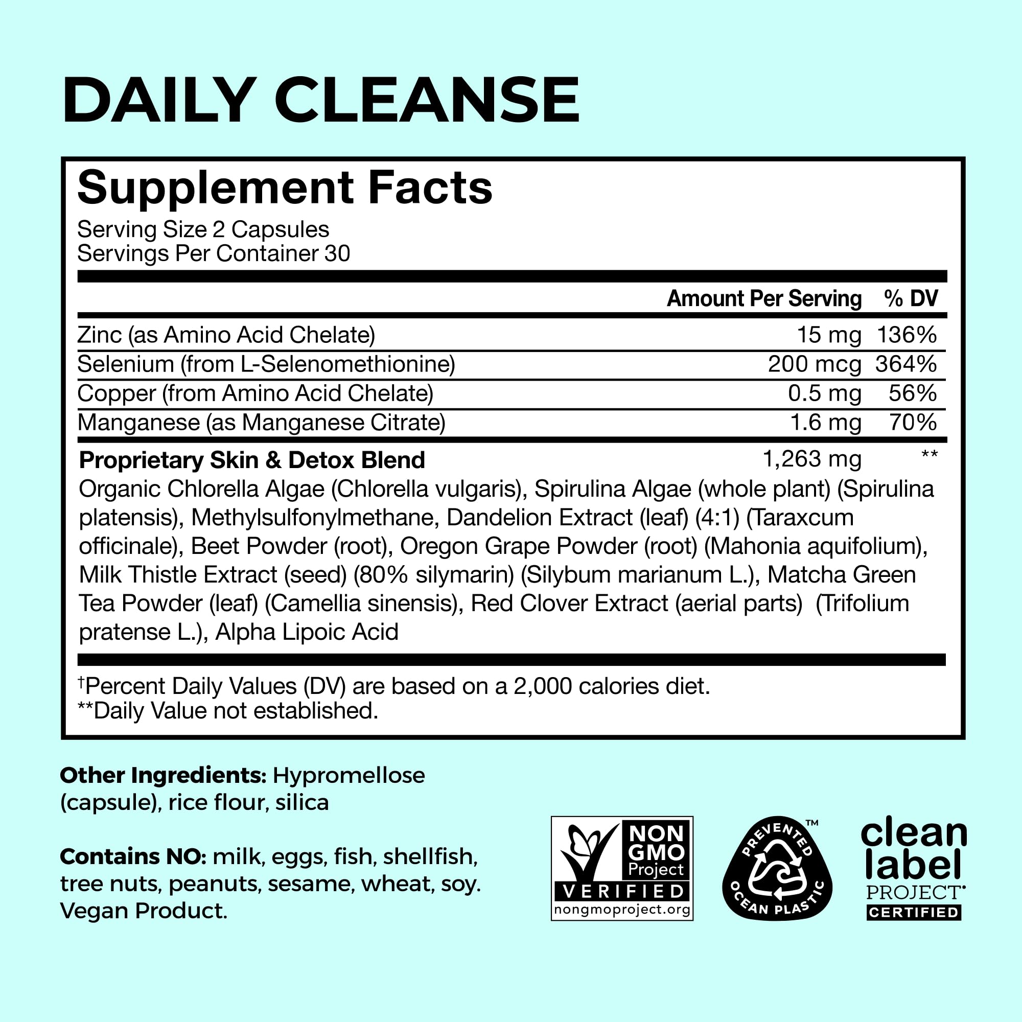 HUM Daily Cleanse Acne Supplements for Women & Men, Gentle Digestive Cleanse for Clear Skin Support, Zinc, Spirulina, Chlorella, Detoxifying Herbs, Organic Algae, Skin Vitamins Supplement, 60 Capsules HUM buy supplements canada
