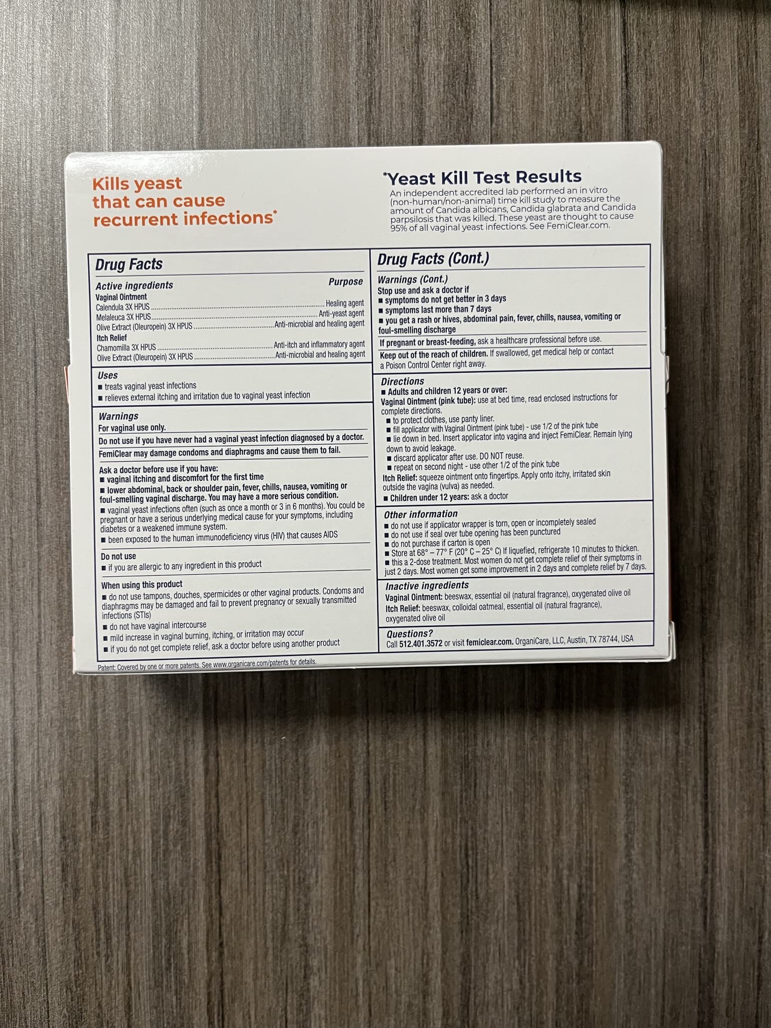 FemiClear 2-Day Dose Yeast Infection Treatment for Women and Soothing Feminine Wash, External Anti-Itch Ointment FemiClear buy supplements canada