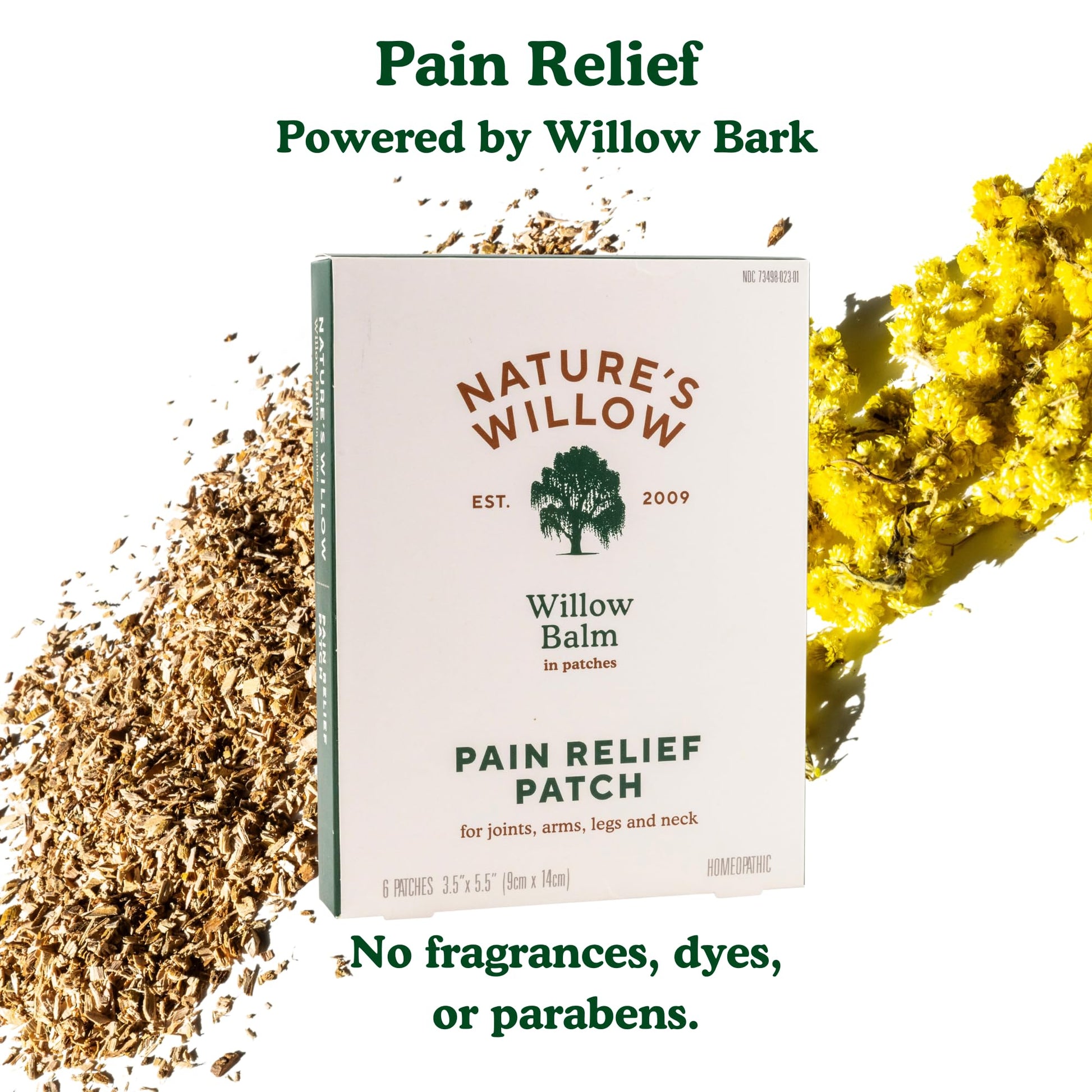 Nature's Willow Natural Pain Relief Patches for Muscles & Joints | Fast-Acting with White Willow Bark | Free from Artificial Fragrances & Dyes | 6 Patches per Pack (3-Pack) Nature's Willow buy supplements canada
