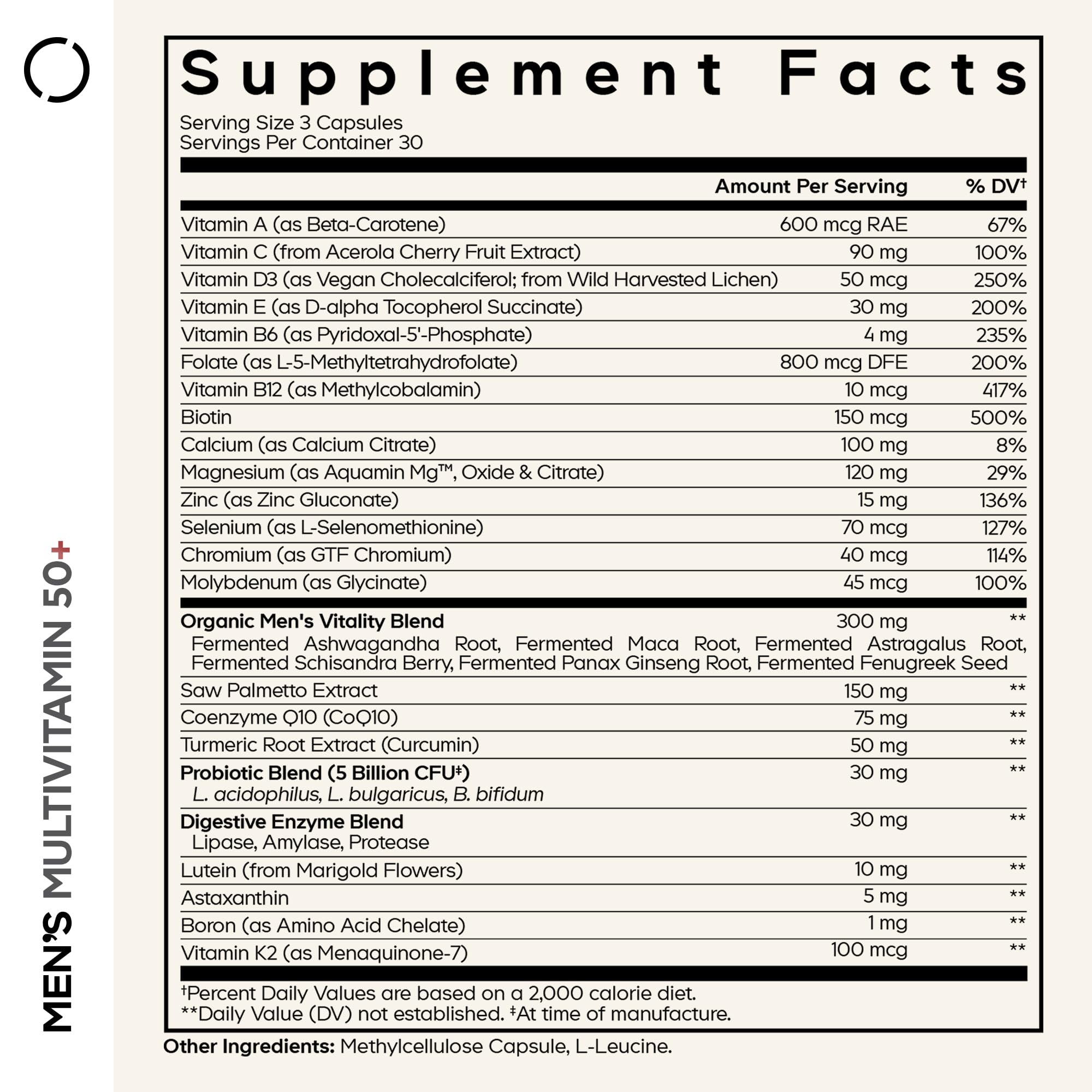 Codeage Men's Multivitamin 50+ Supplement - Essential Vitamins for Men Over 50 Years Old, Minerals, CoQ10, Turmeric, Saw Palmetto, Maca, Panax Ginseng, Probiotics & Botanicals - Non-GMO - 90 Capsules Codeage buy supplements canada