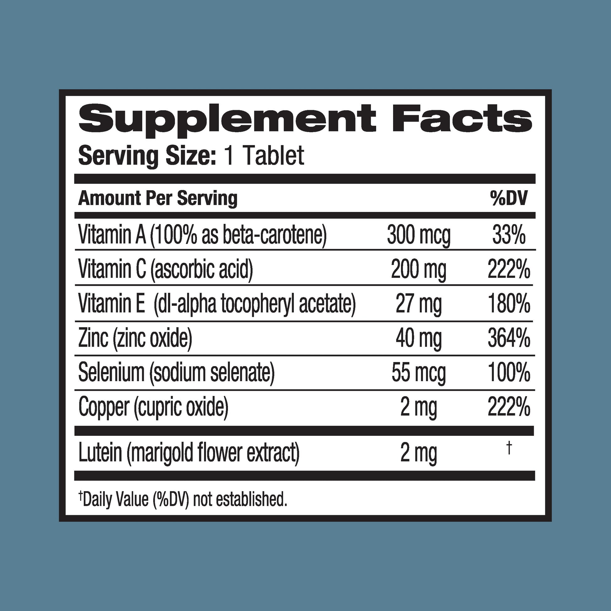 Ocuvite Eye Vitamin & Mineral Supplement, Lutein & Antioxidant Vitamins A, C, E, Zinc for Eye Health, Vitamins for Eyes, 120 Tablets (Pack of 2) Ocuvite buy supplements canada