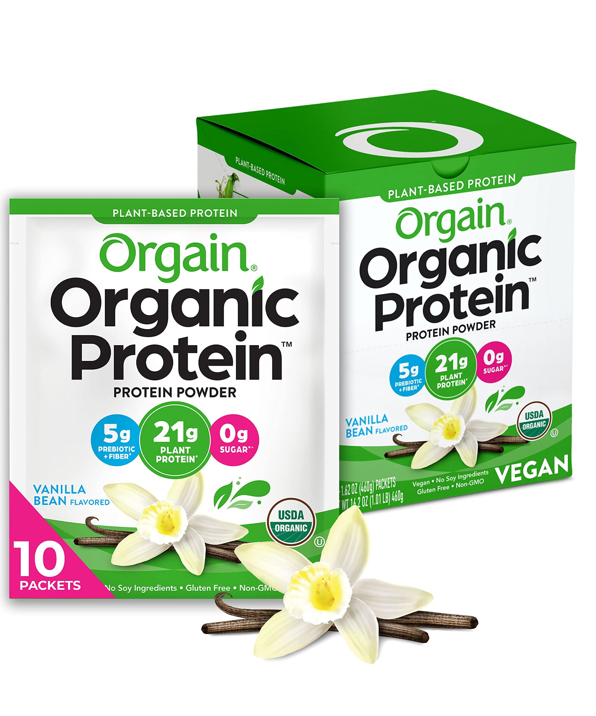 Orgain Organic Vegan Protein Powder, Vanilla Bean - 21g Plant Based Protein, Gluten Free Orgain buy supplements canada