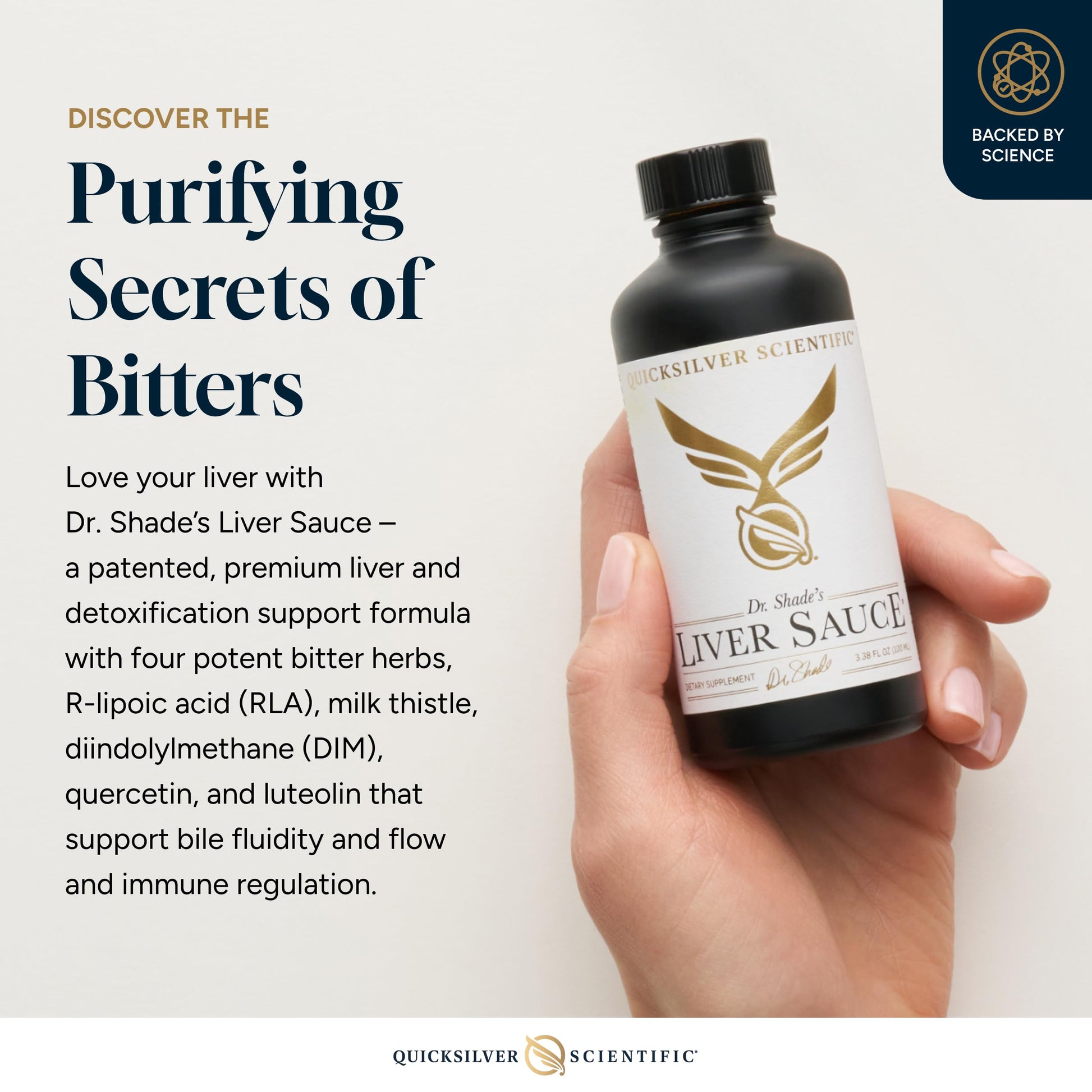 Quicksilver Scientific Liver Sauce - Liposomal Liver Detox with DIM, Quercetin, Lipoic Acid, Milk Thistle and Dandelion Root Supplement - Supports Bile & Toxin Momentum (100 ml / 3.38 oz) Quicksilver Scientific buy supplements canada