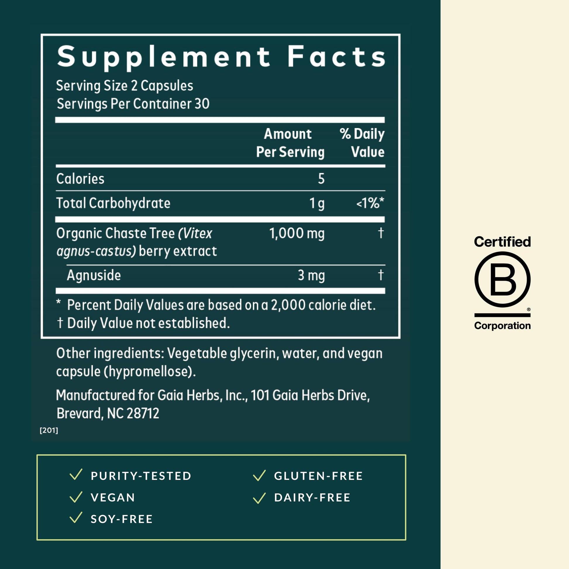 Gaia Herbs Vitex Berry - Vitex Traditionally Used to Support Hormone Balance for Women & a Healthy Menstrual Cycle* - 60 Vegan Liquid Phyto-Caps (30 Servings) Gaia Herbs buy supplements canada